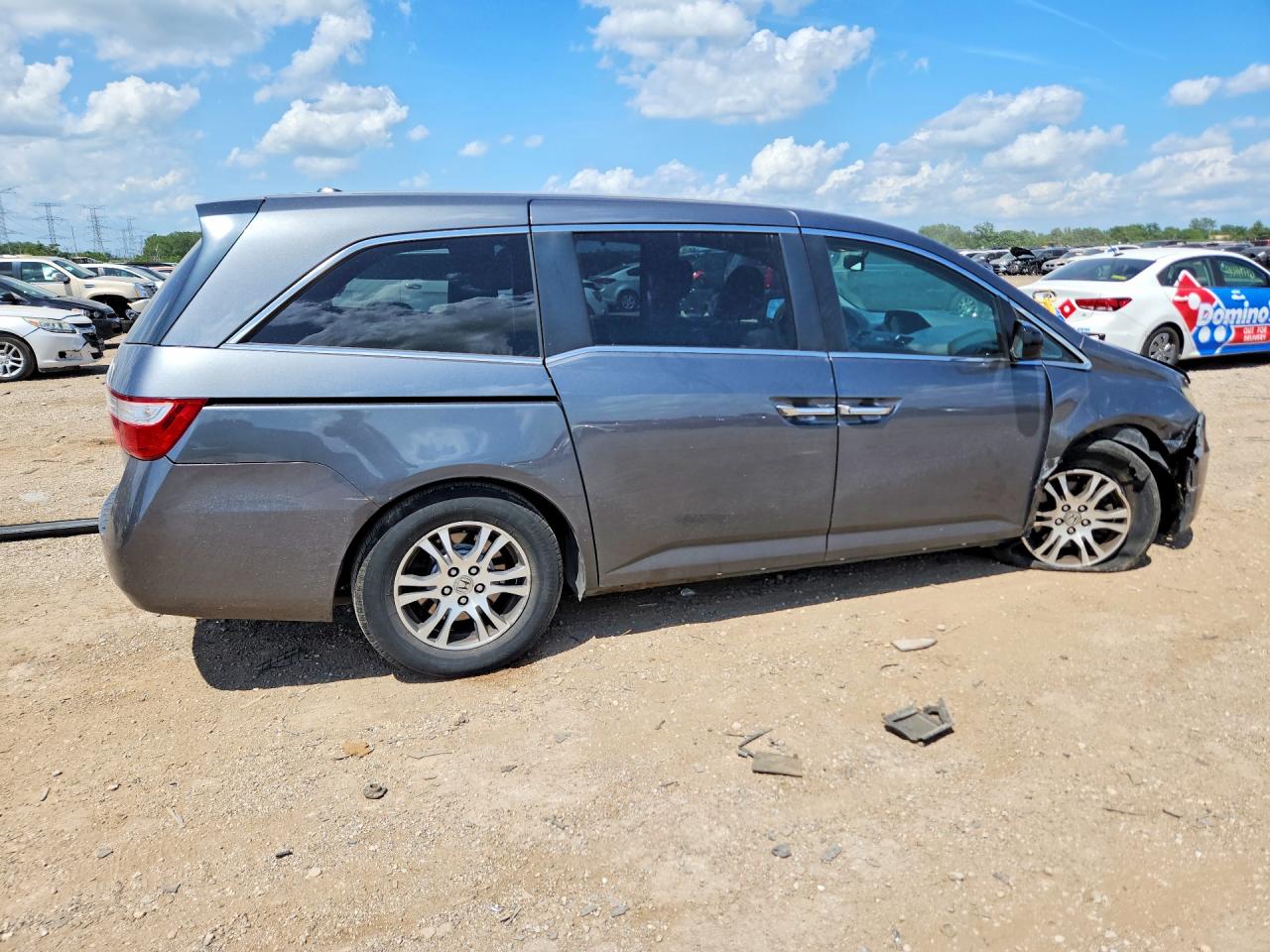 2013 Honda Odyssey Exl Серый vin: 5FNRL5H67DB034612
