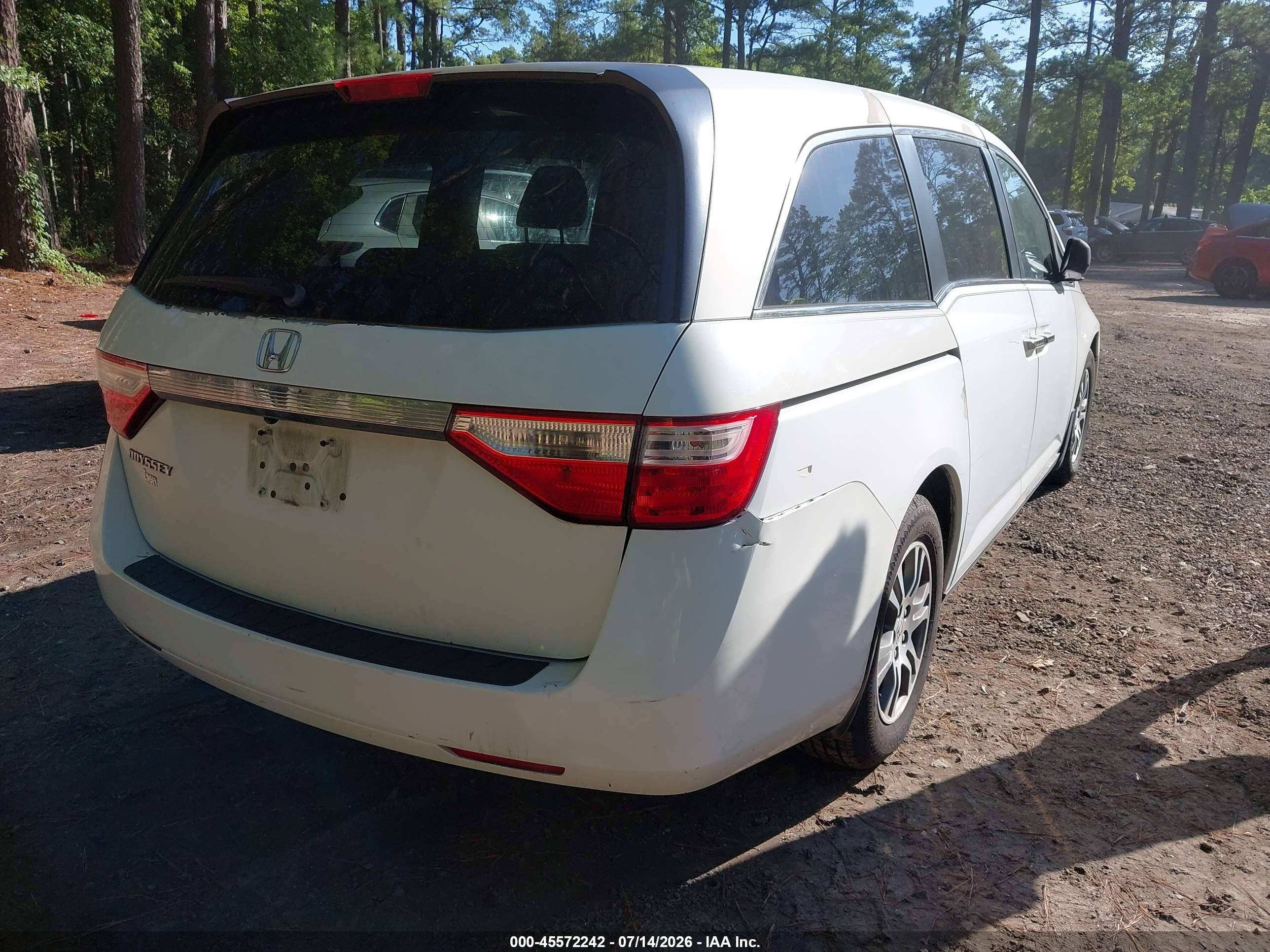 2013 Honda Odyssey Ex-l Белый vin: 5FNRL5H67DB035436