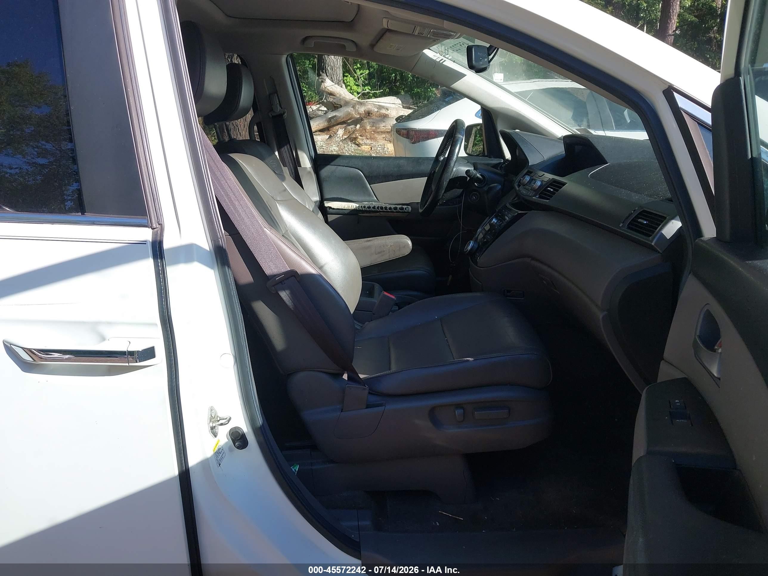2013 Honda Odyssey Ex-l Белый vin: 5FNRL5H67DB035436