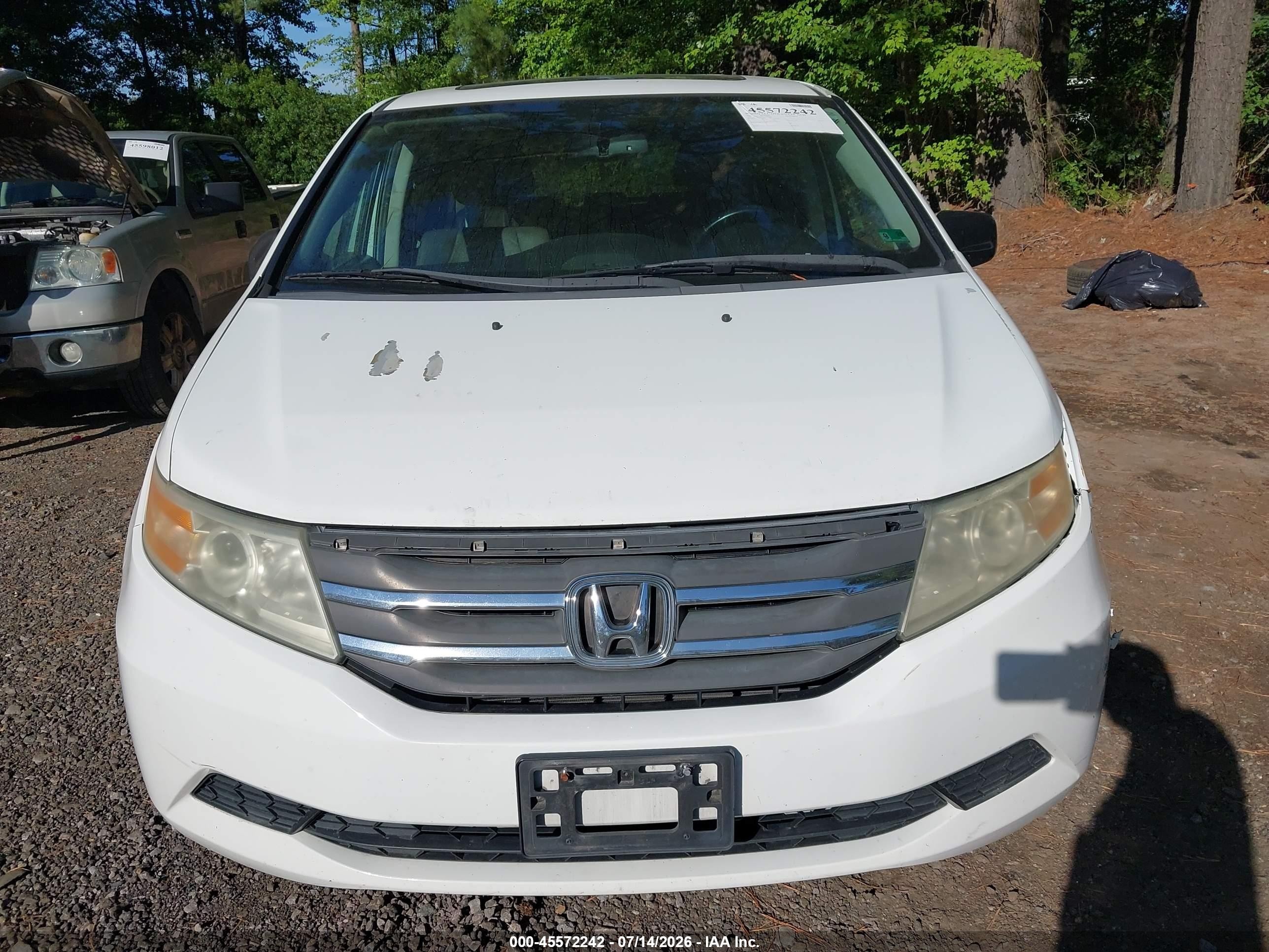 2013 Honda Odyssey Ex-l Белый vin: 5FNRL5H67DB035436
