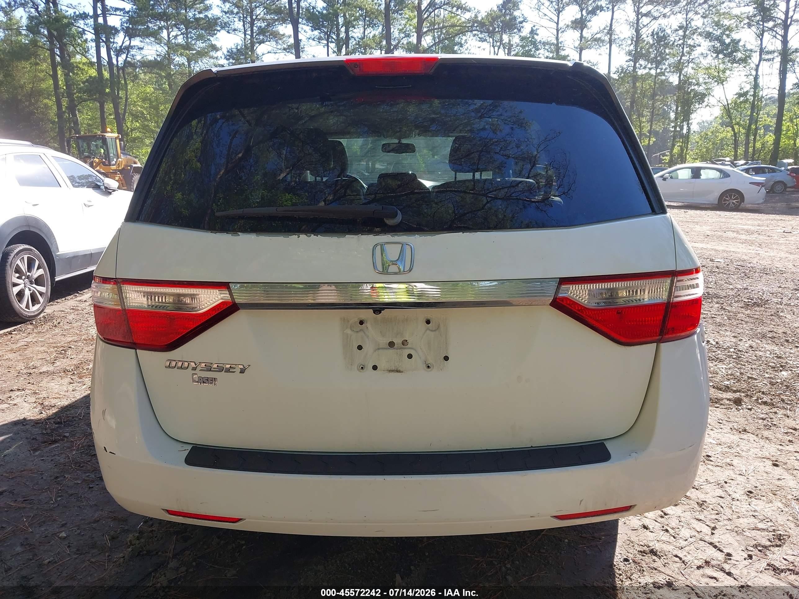 2013 Honda Odyssey Ex-l Белый vin: 5FNRL5H67DB035436