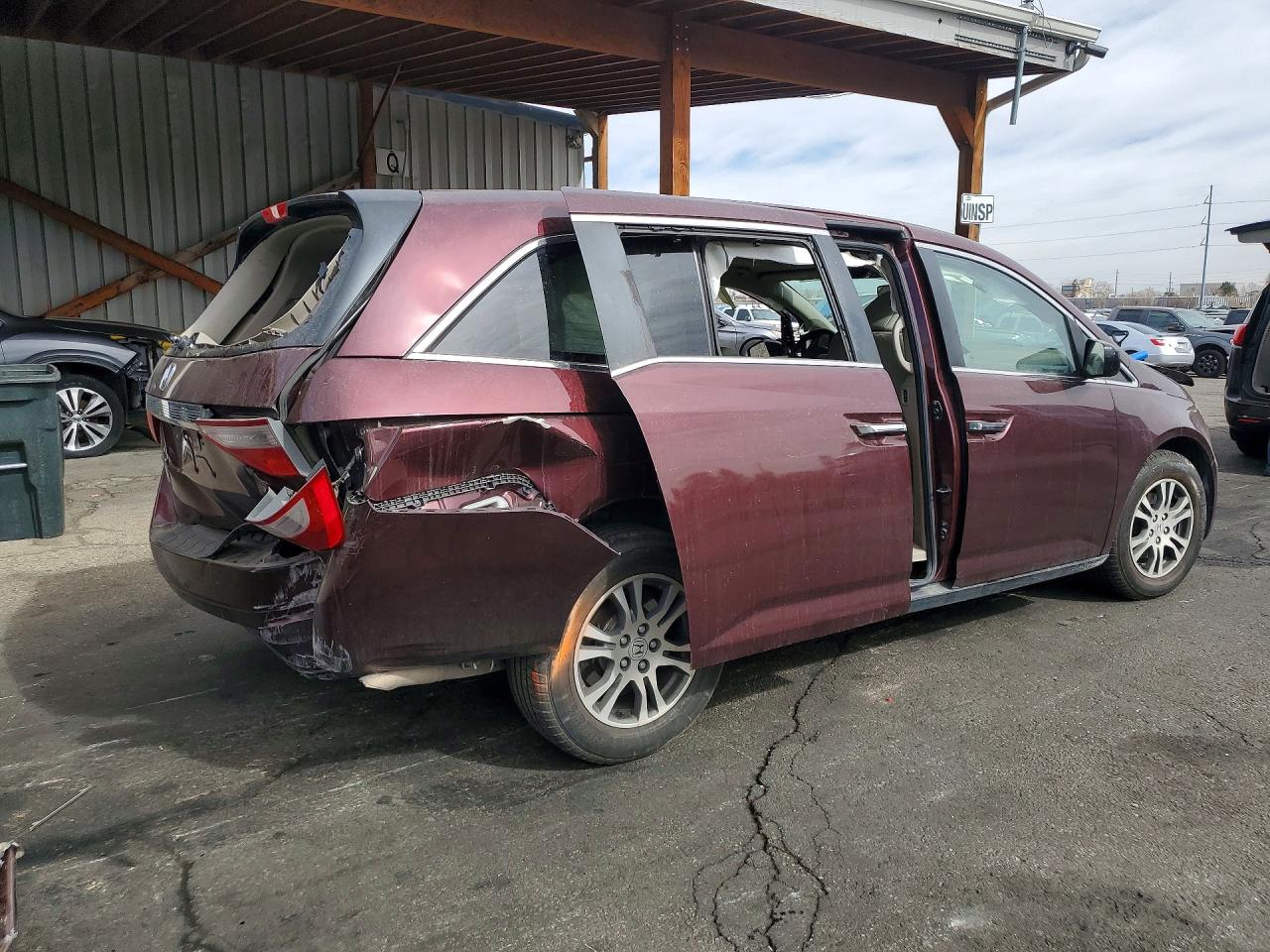 2013 Honda Odyssey Exl Maroon vin: 5FNRL5H67DB037395