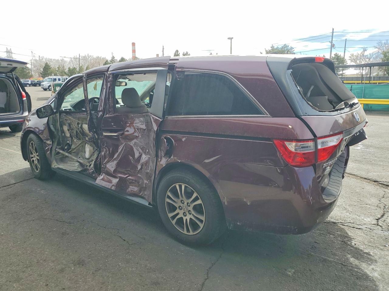 2013 Honda Odyssey Exl Maroon vin: 5FNRL5H67DB037395