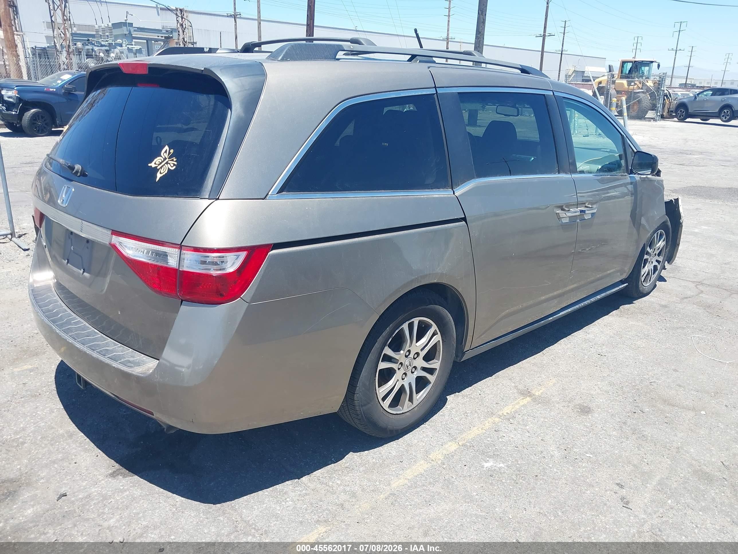 2013 Honda Odyssey Ex-l Beige vin: 5FNRL5H67DB045562