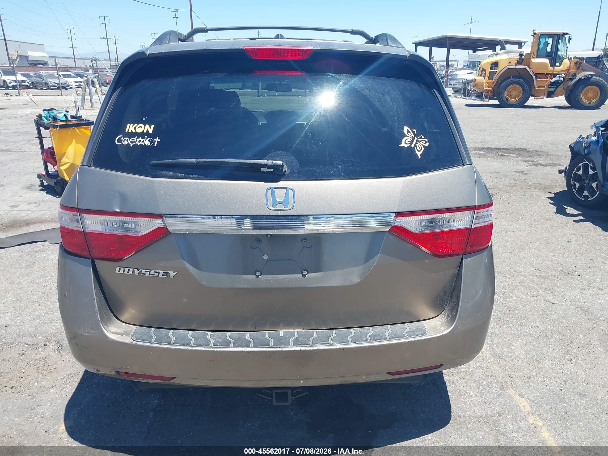 2013 Honda Odyssey Ex-l Beige vin: 5FNRL5H67DB045562