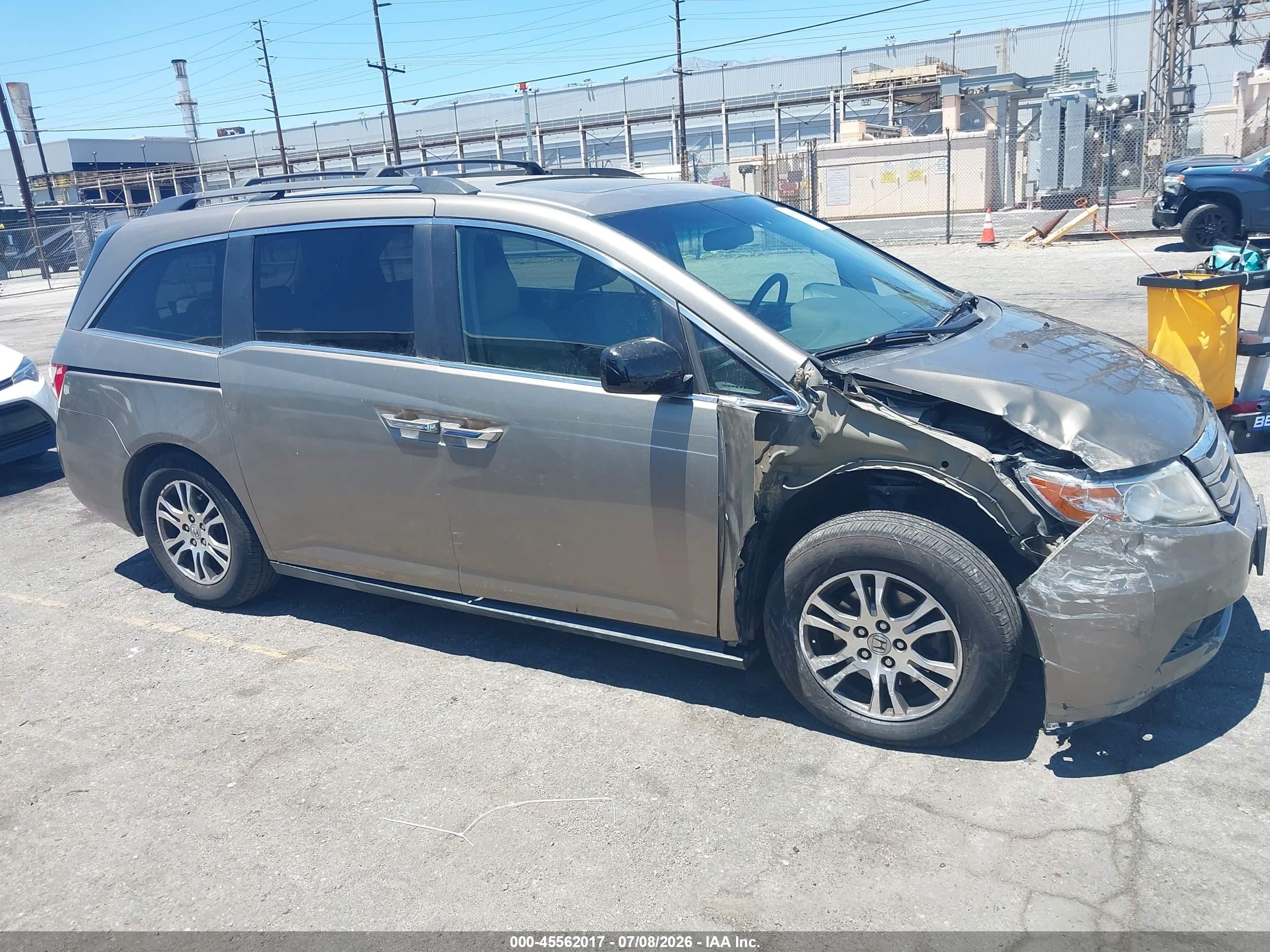 2013 Honda Odyssey Ex-l Beige vin: 5FNRL5H67DB045562
