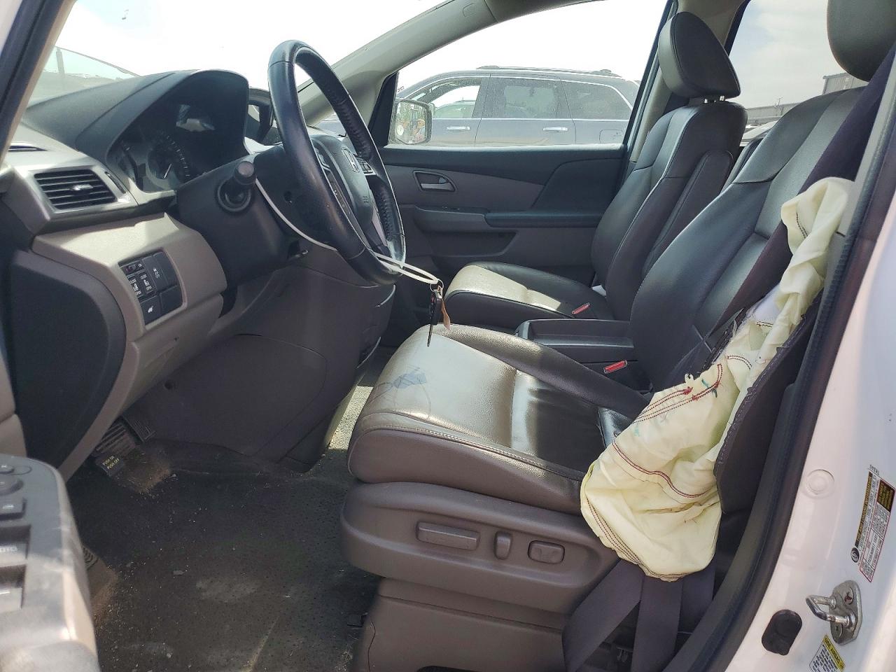 2013 Honda Odyss Ex-l White vin: 5FNRL5H67DB047232