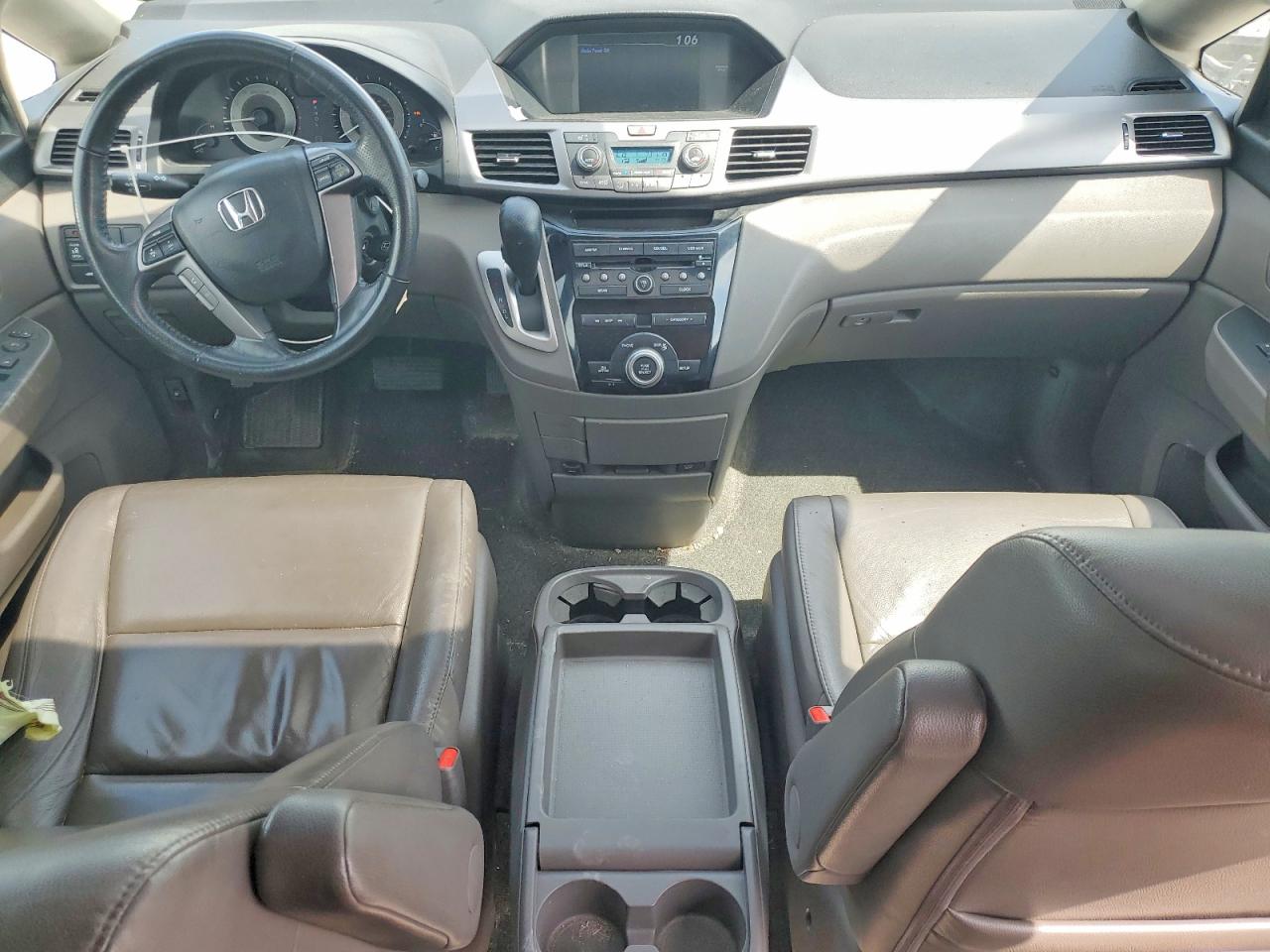 2013 Honda Odyss Ex-l White vin: 5FNRL5H67DB047232