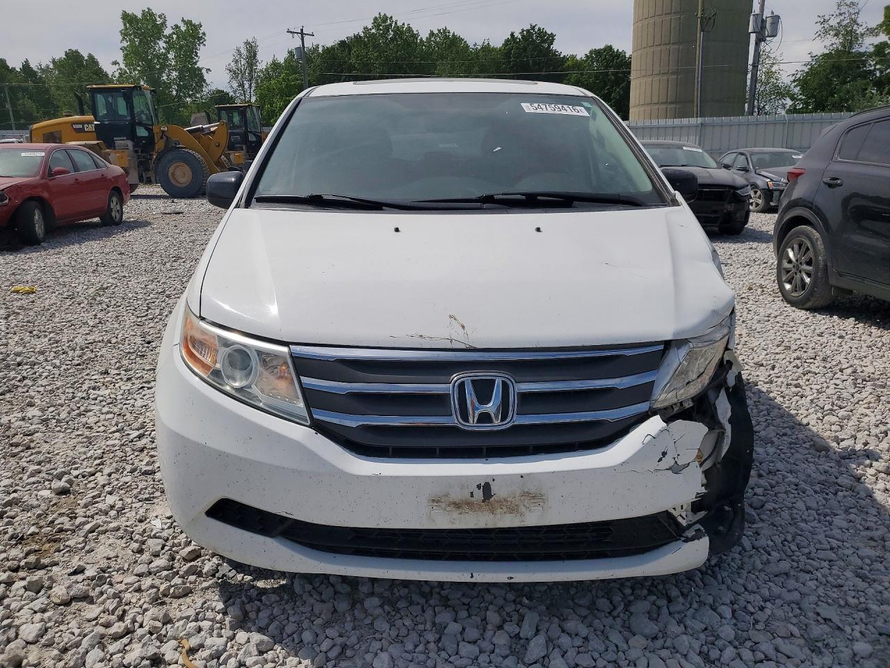 2013 Honda Odyss Ex-l White vin: 5FNRL5H67DB047232