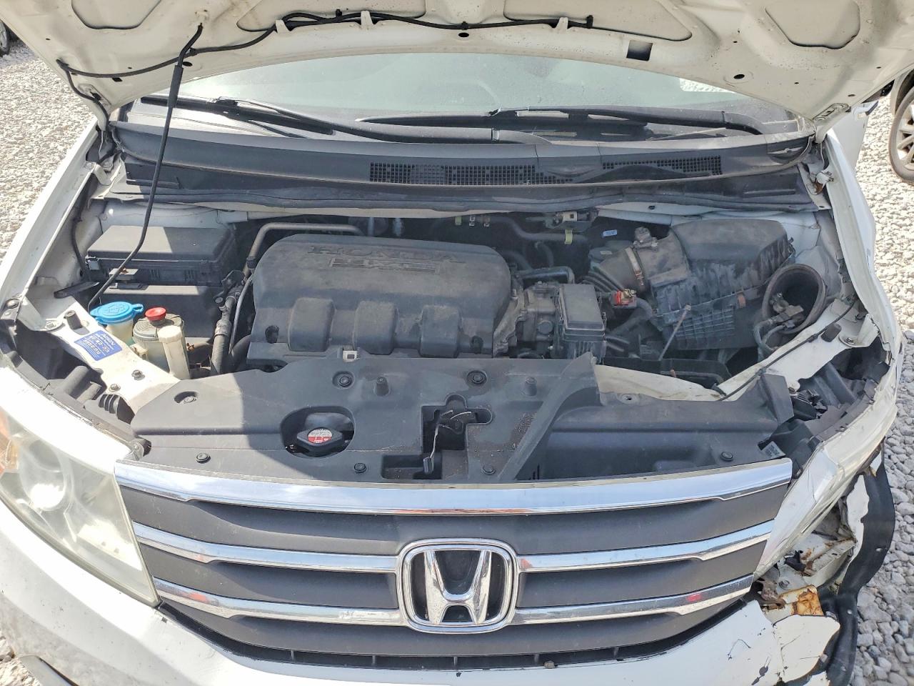 2013 Honda Odyss Ex-l White vin: 5FNRL5H67DB047232
