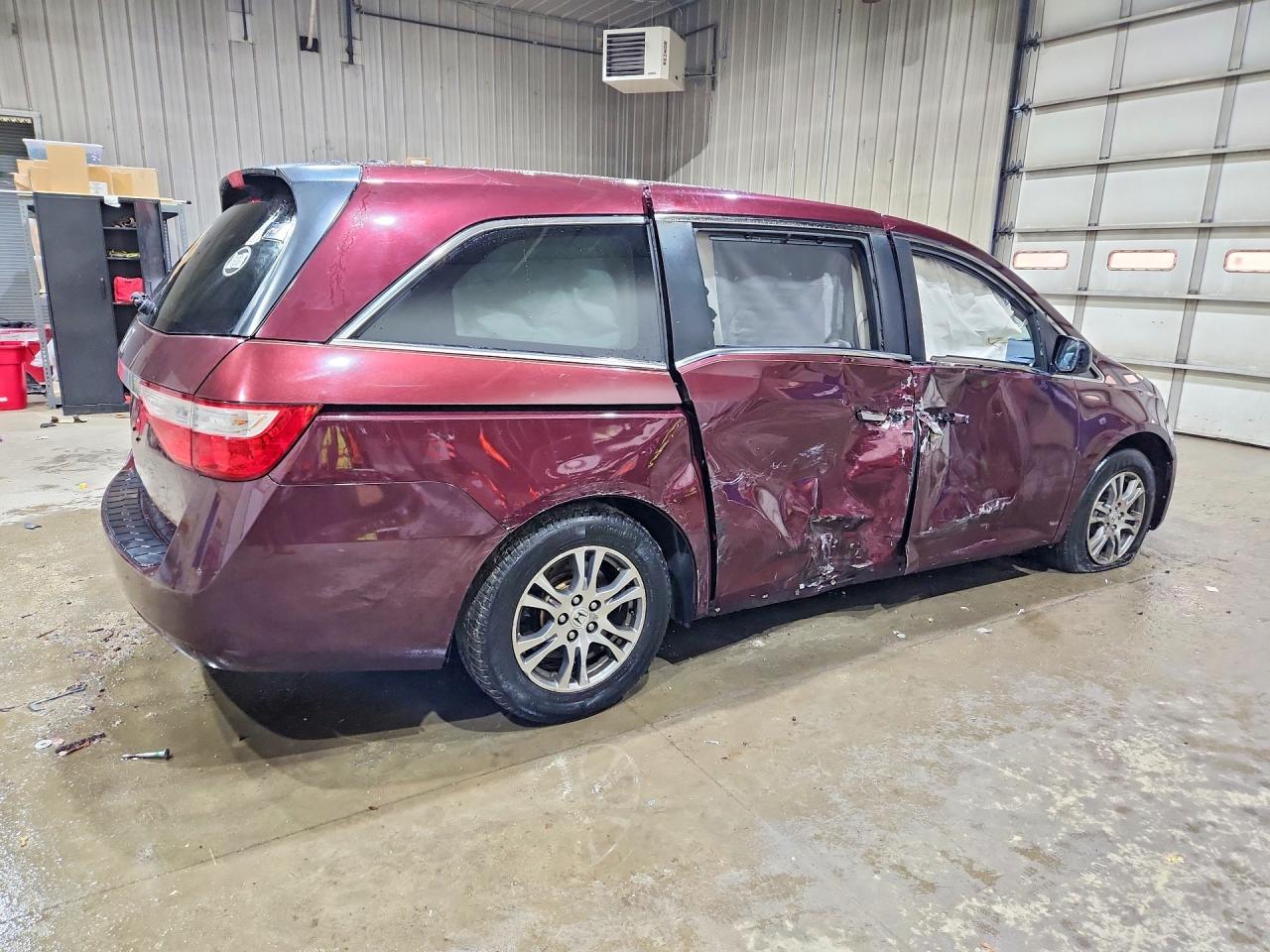 2013 Honda Odyssey Exl Maroon vin: 5FNRL5H67DB050356