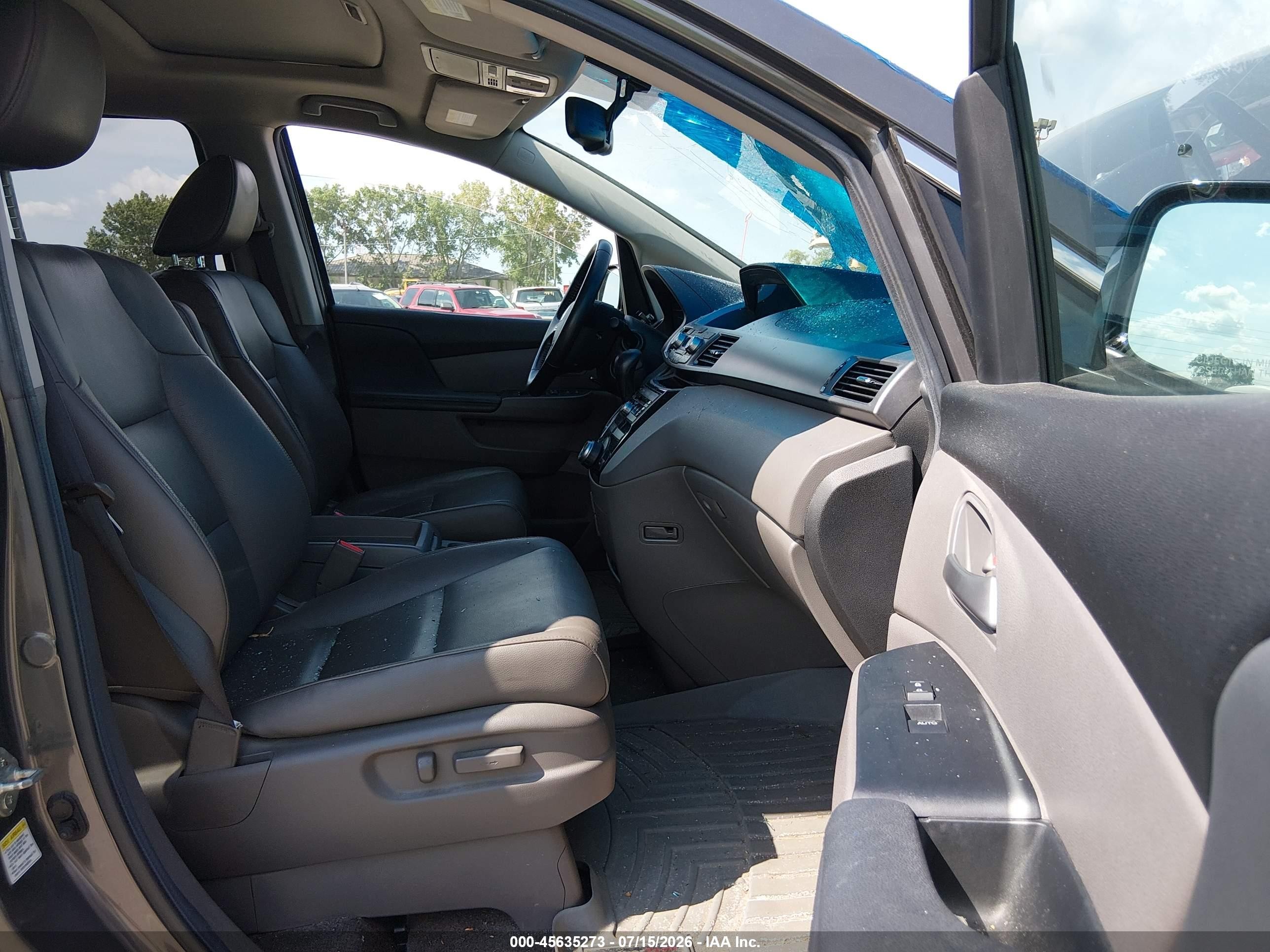 2013 Honda Odyssey Ex-l Gray vin: 5FNRL5H67DB053368