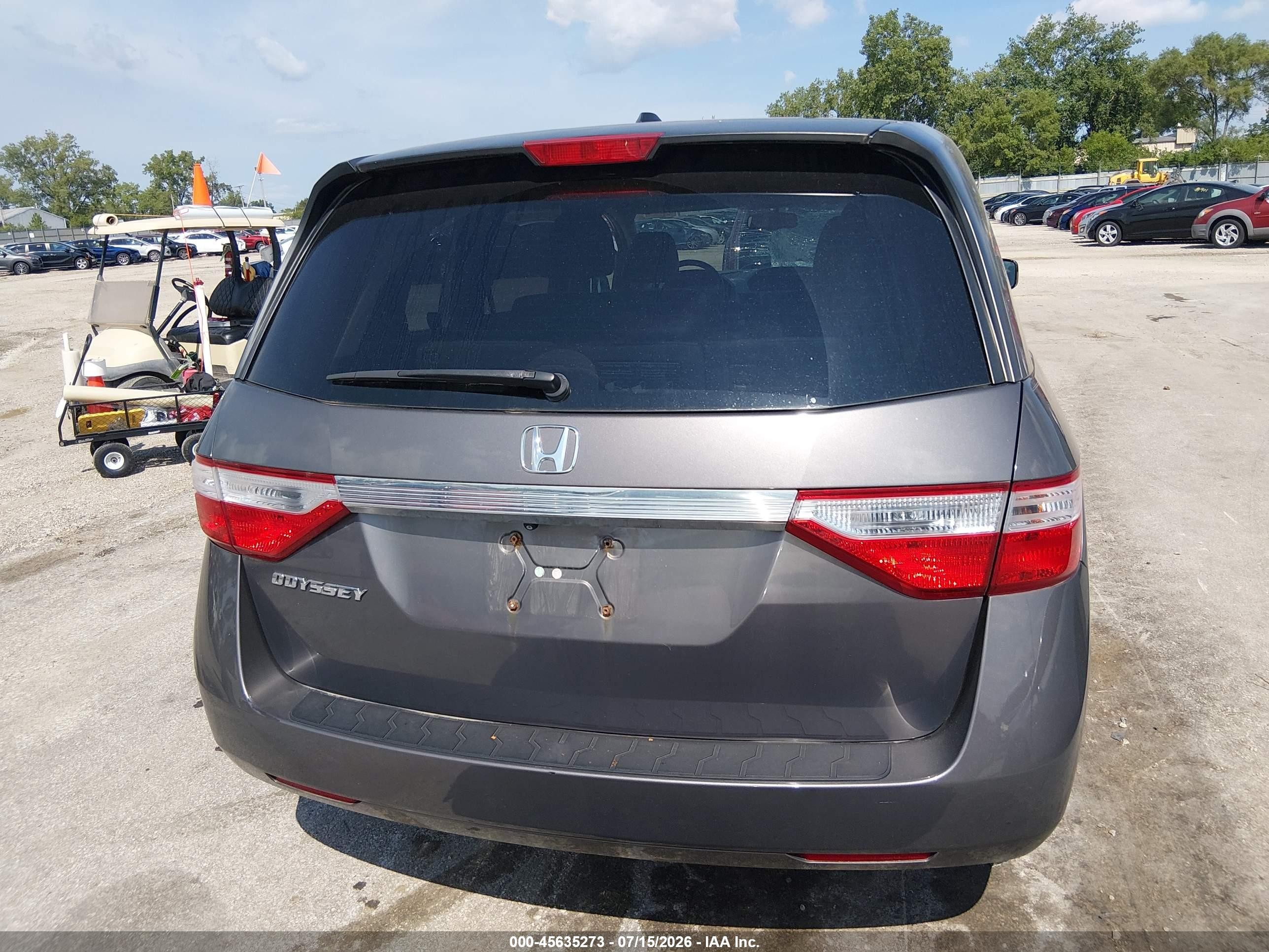 2013 Honda Odyssey Ex-l Gray vin: 5FNRL5H67DB053368