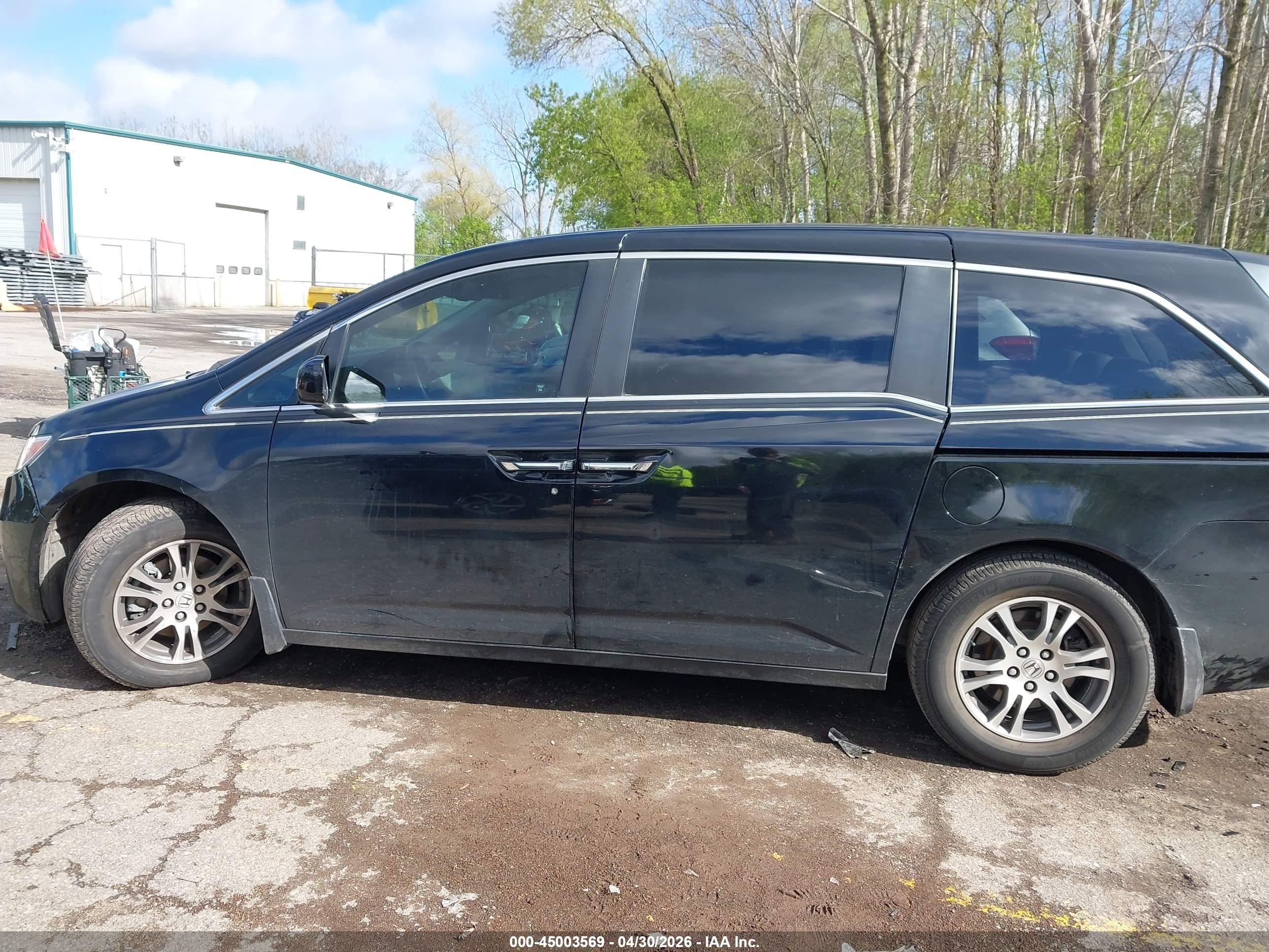 2013 Honda Odyssey Ex-l Черный vin: 5FNRL5H67DB057338