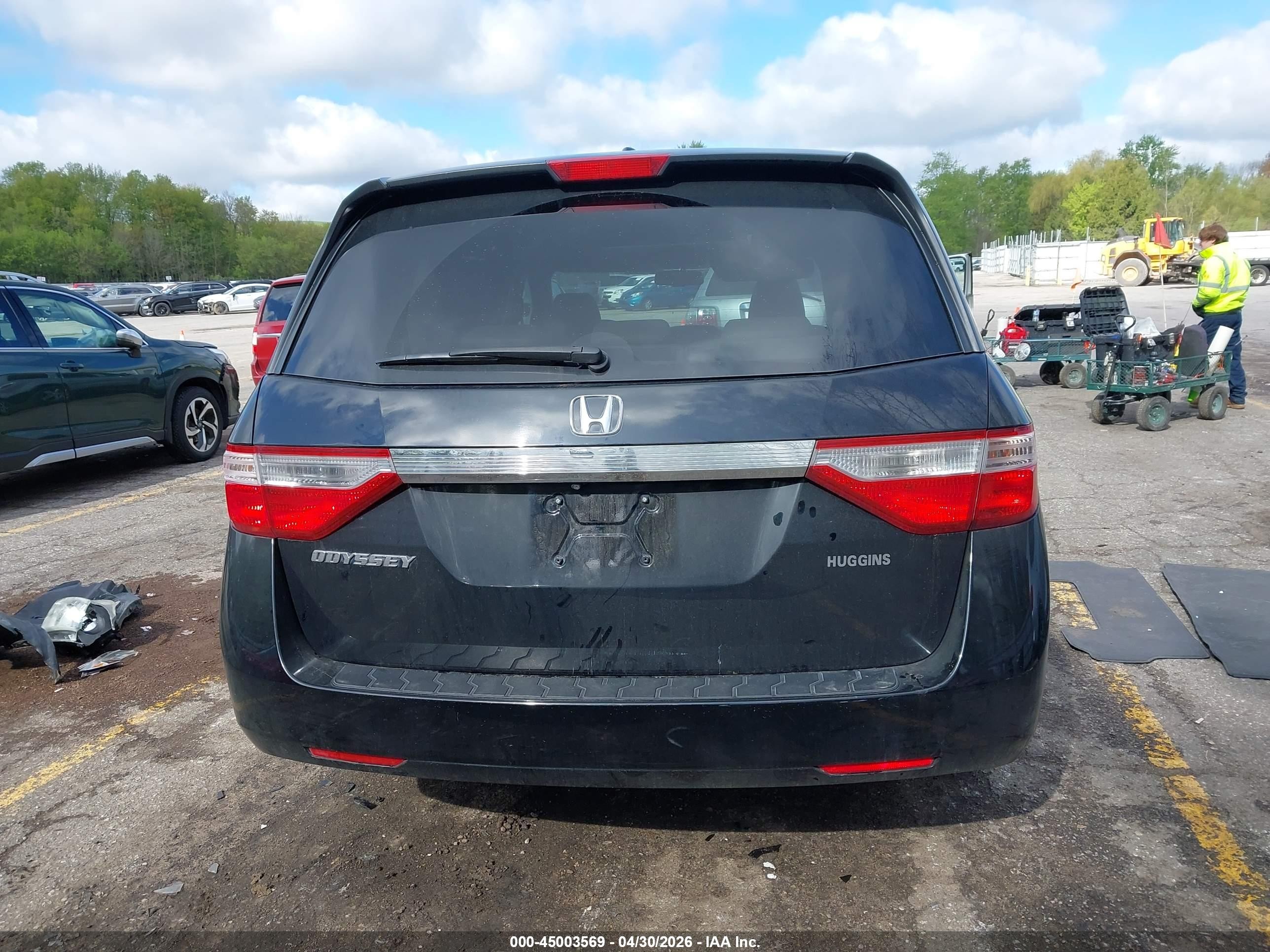 2013 Honda Odyssey Ex-l Черный vin: 5FNRL5H67DB057338