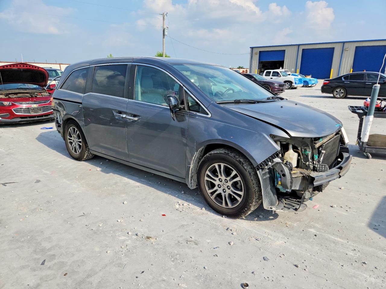 2013 Honda Odyssey Exl Gray vin: 5FNRL5H67DB060577