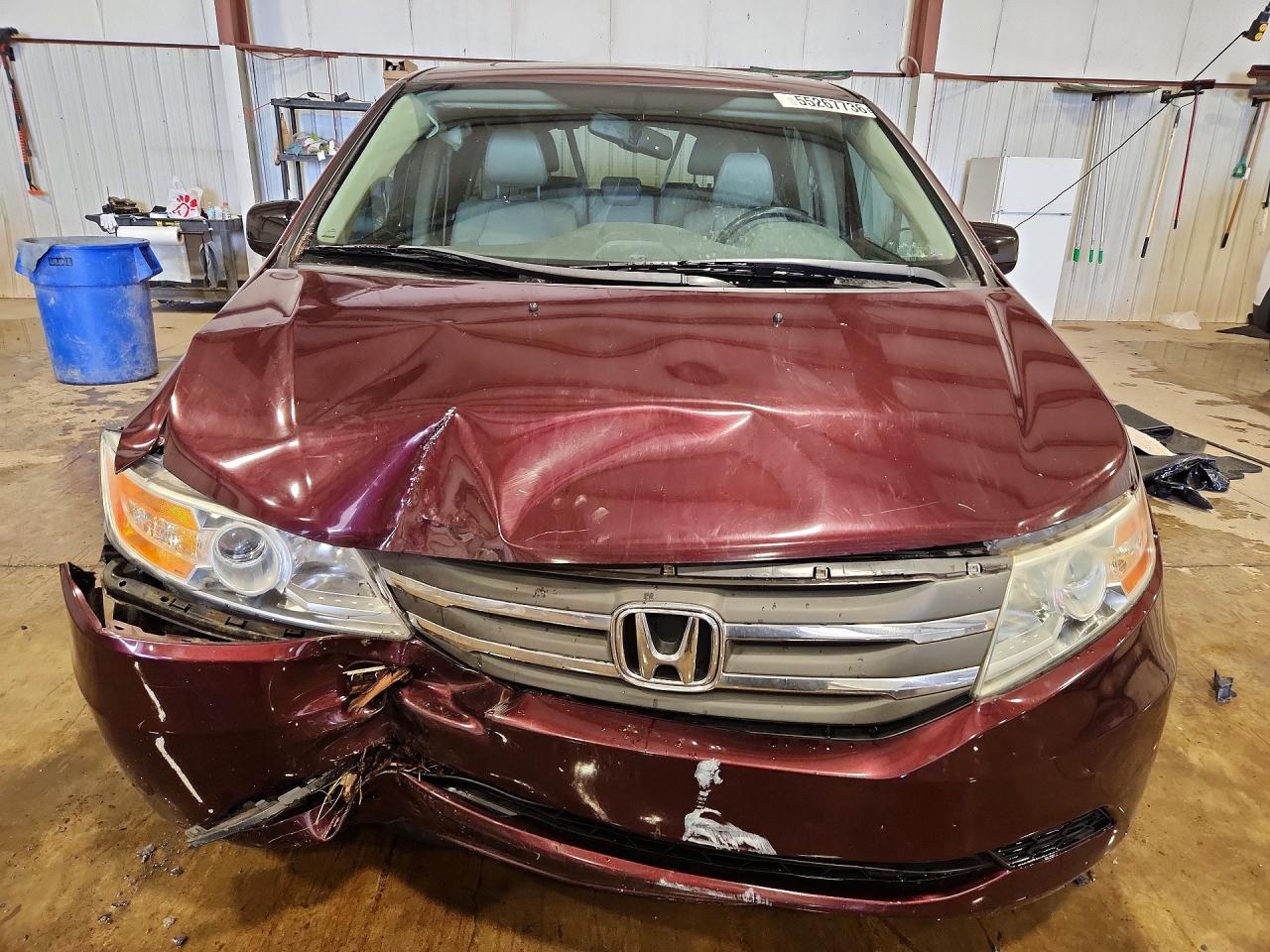 2013 Honda Odyssey Exl Maroon vin: 5FNRL5H67DB079727