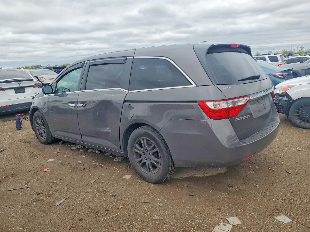 2013 Honda Odyssey Exl Gray vin: 5FNRL5H67DB085351