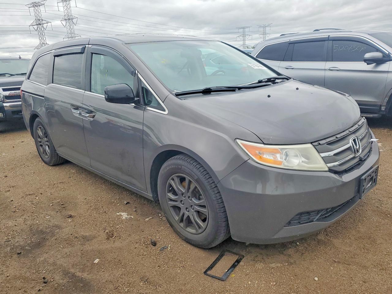 2013 Honda Odyssey Exl Gray vin: 5FNRL5H67DB085351