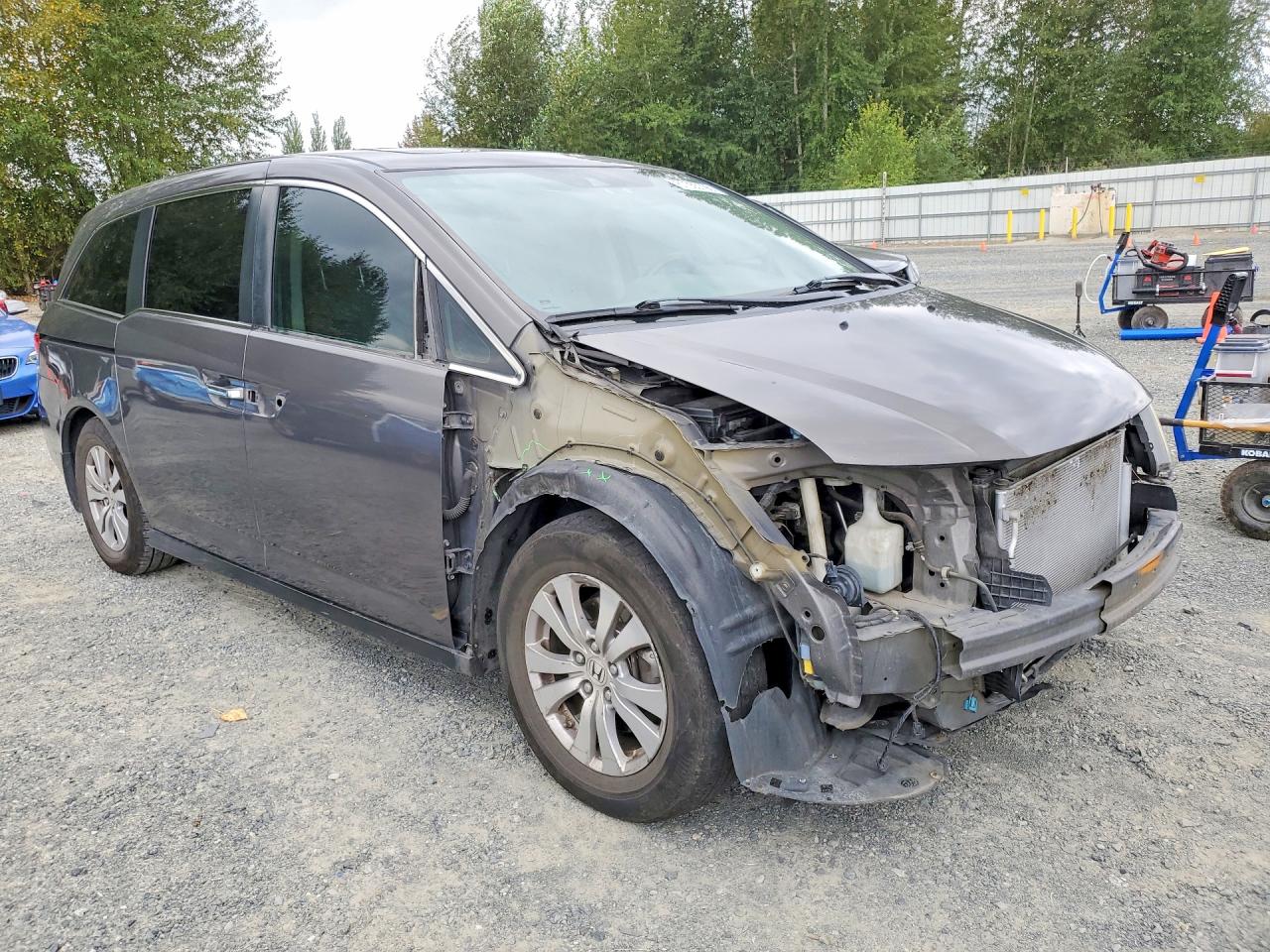 2014 Honda Odyssey Exl Gray vin: 5FNRL5H67EB002602