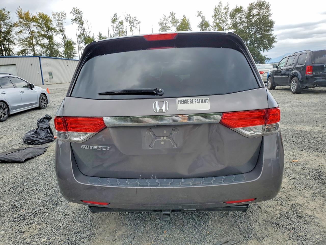 2014 Honda Odyssey Exl Gray vin: 5FNRL5H67EB002602