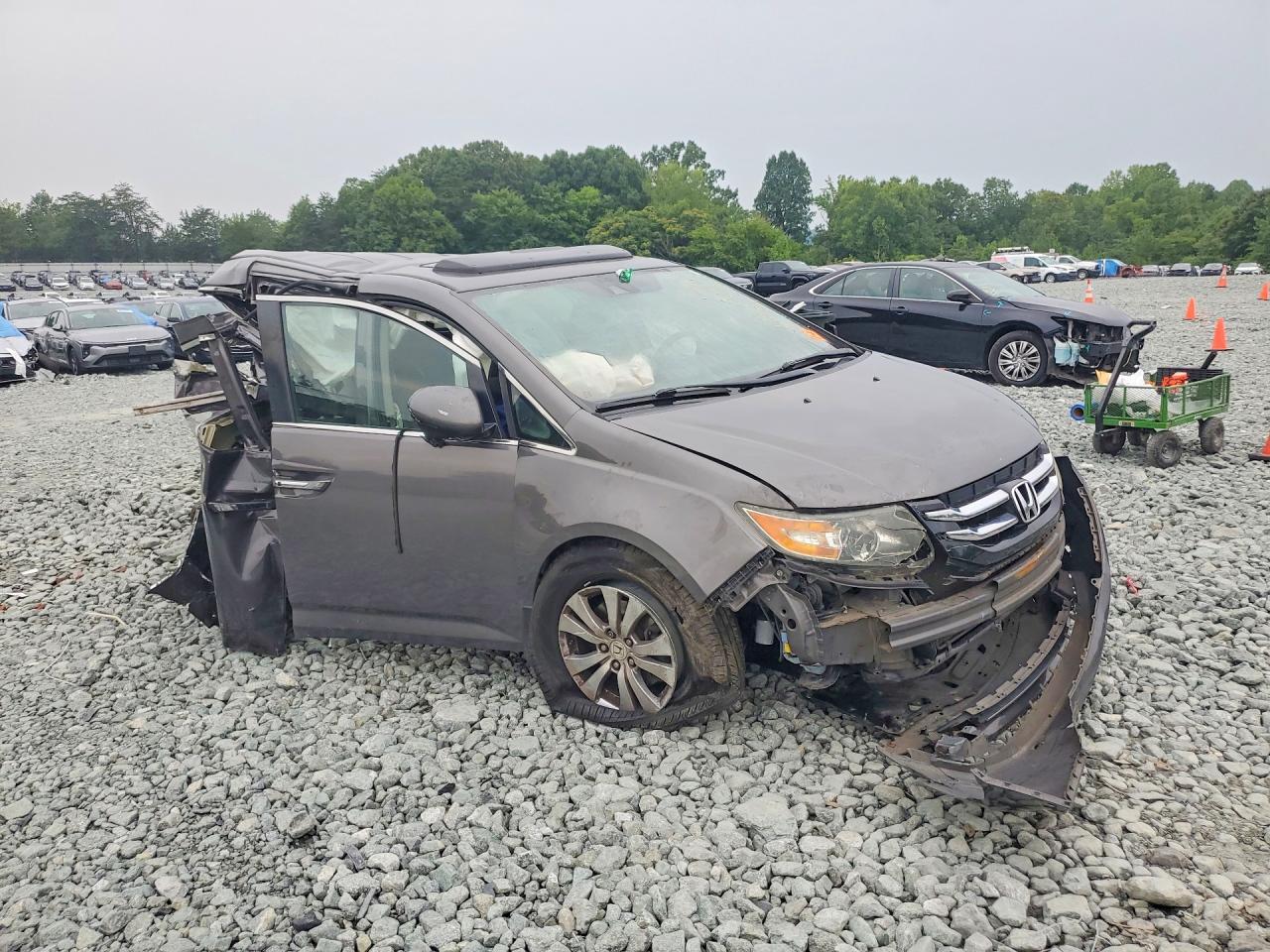 2014 Honda Odyssey Exl Gray vin: 5FNRL5H67EB017357