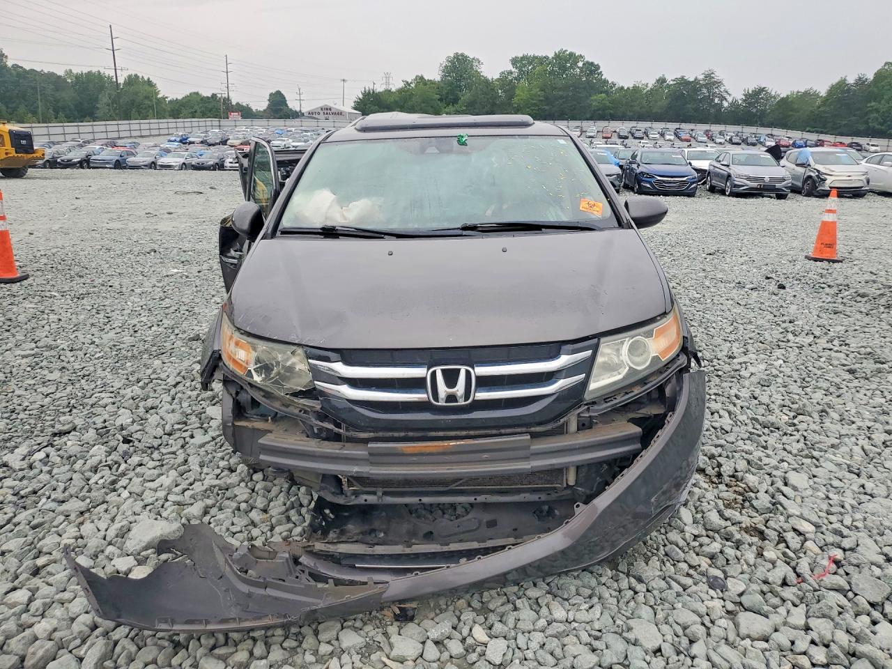 2014 Honda Odyssey Exl Gray vin: 5FNRL5H67EB017357