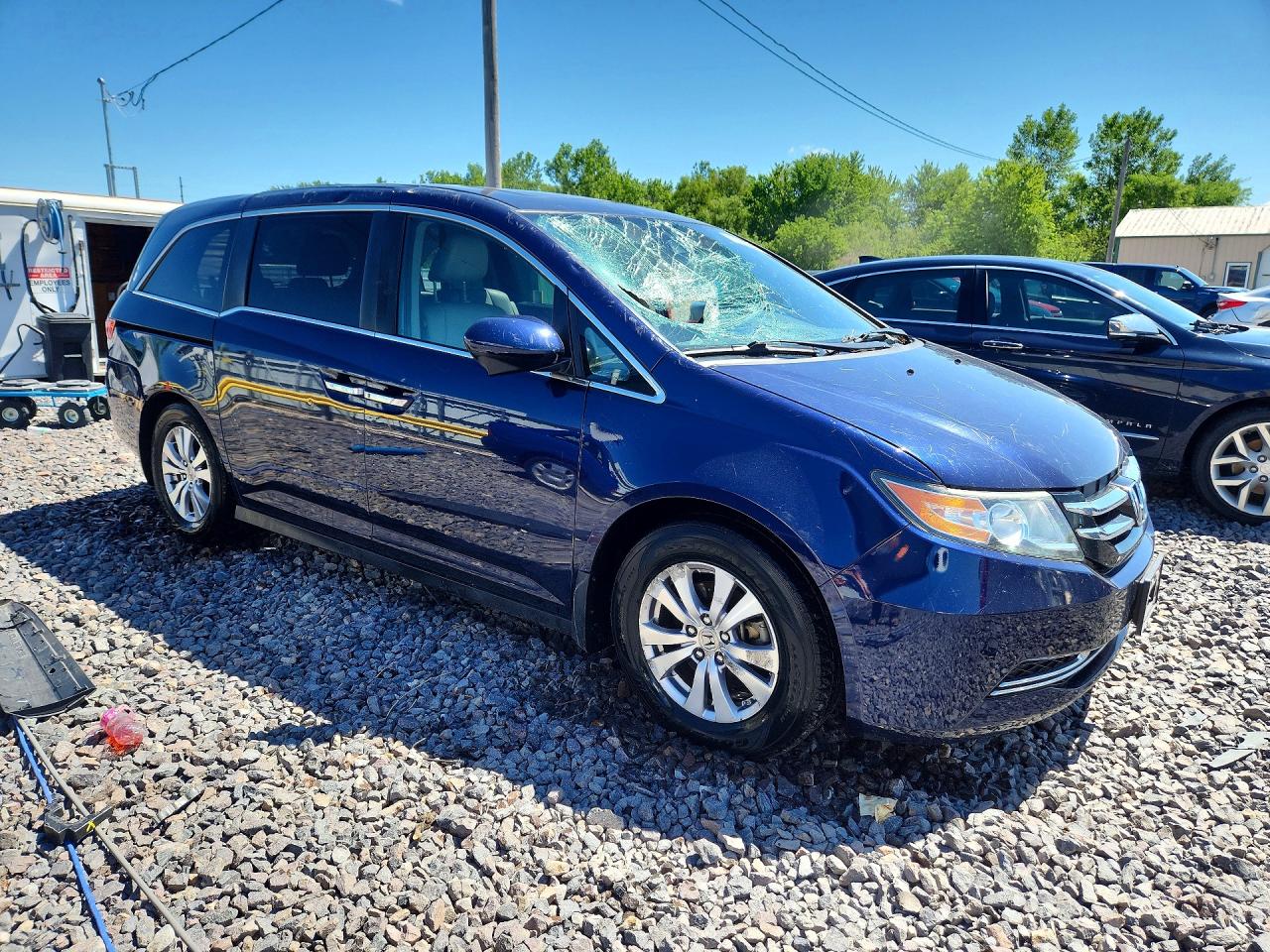 2014 Honda Odyssey Exl Blue vin: 5FNRL5H67EB022204