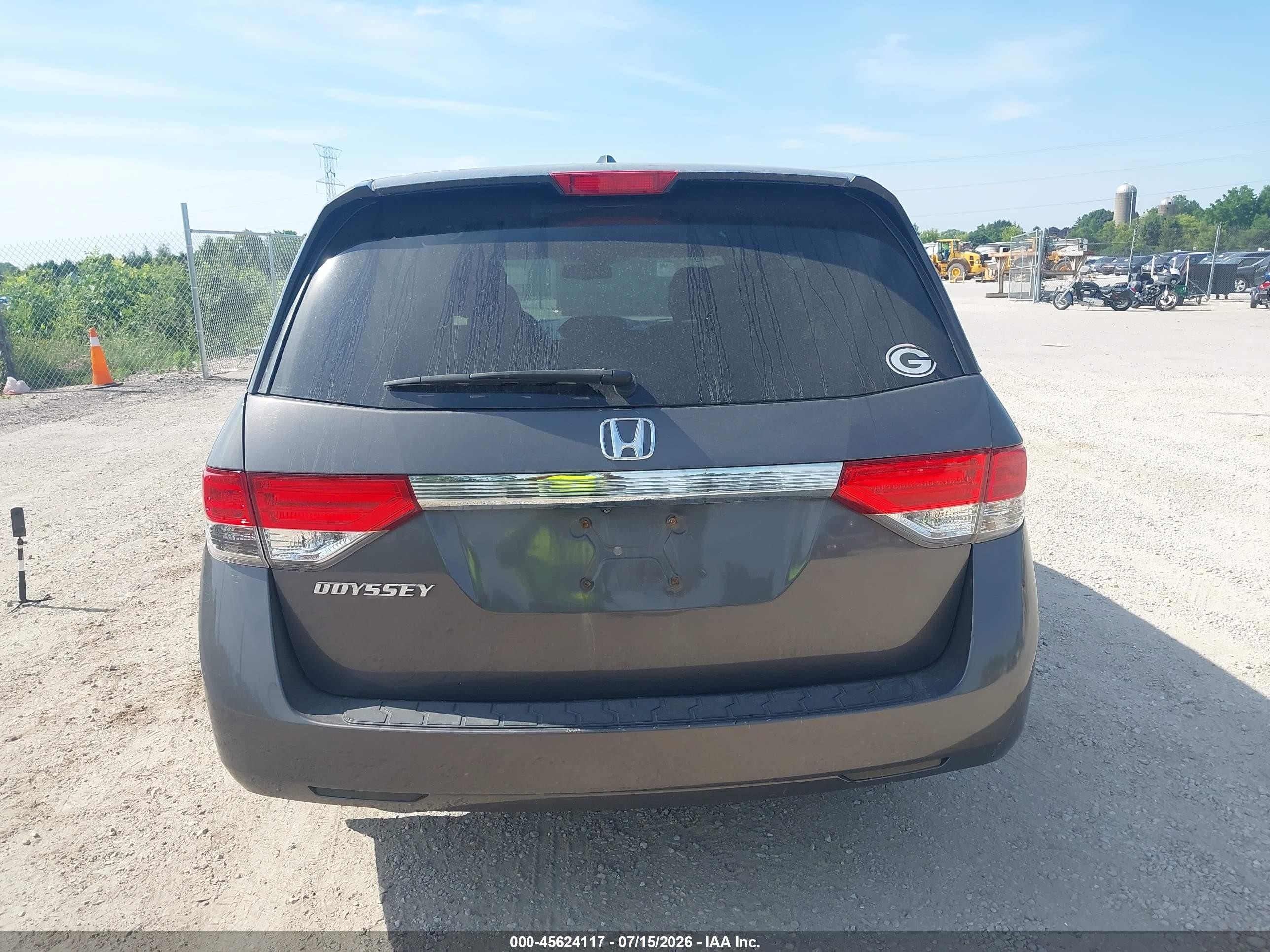 2014 Honda Odyssey Ex-l Gray vin: 5FNRL5H67EB026348