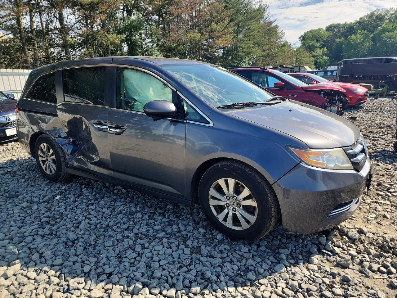 2014 Honda Odyssey Exl Gray vin: 5FNRL5H67EB028388