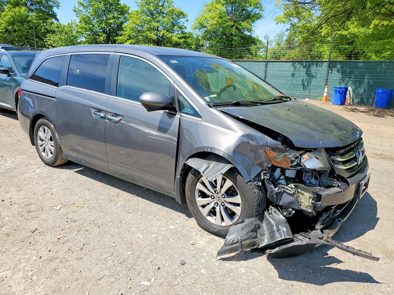 2014 Honda Odyssey Exl Gray vin: 5FNRL5H67EB033056