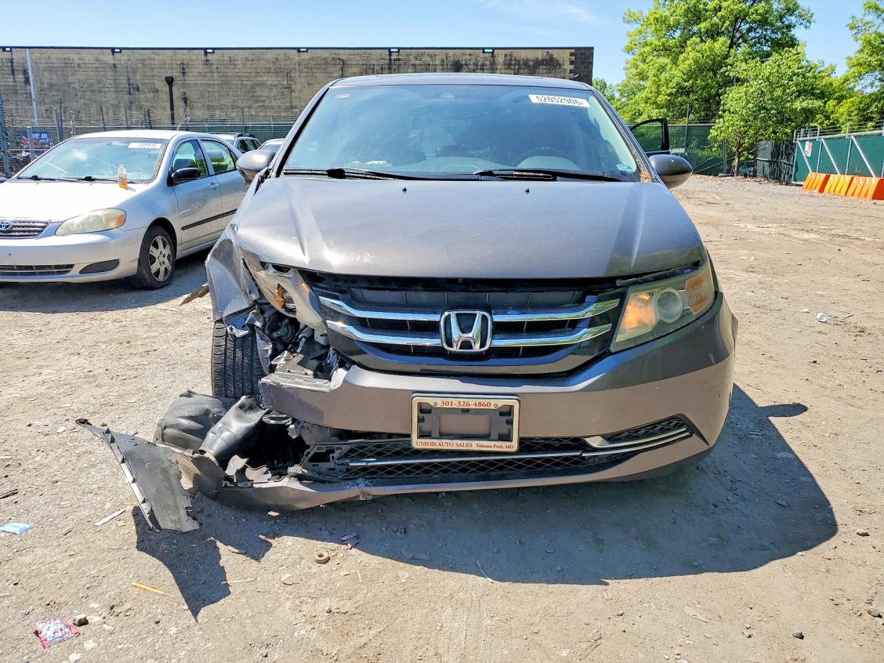2014 Honda Odyssey Exl Gray vin: 5FNRL5H67EB033056