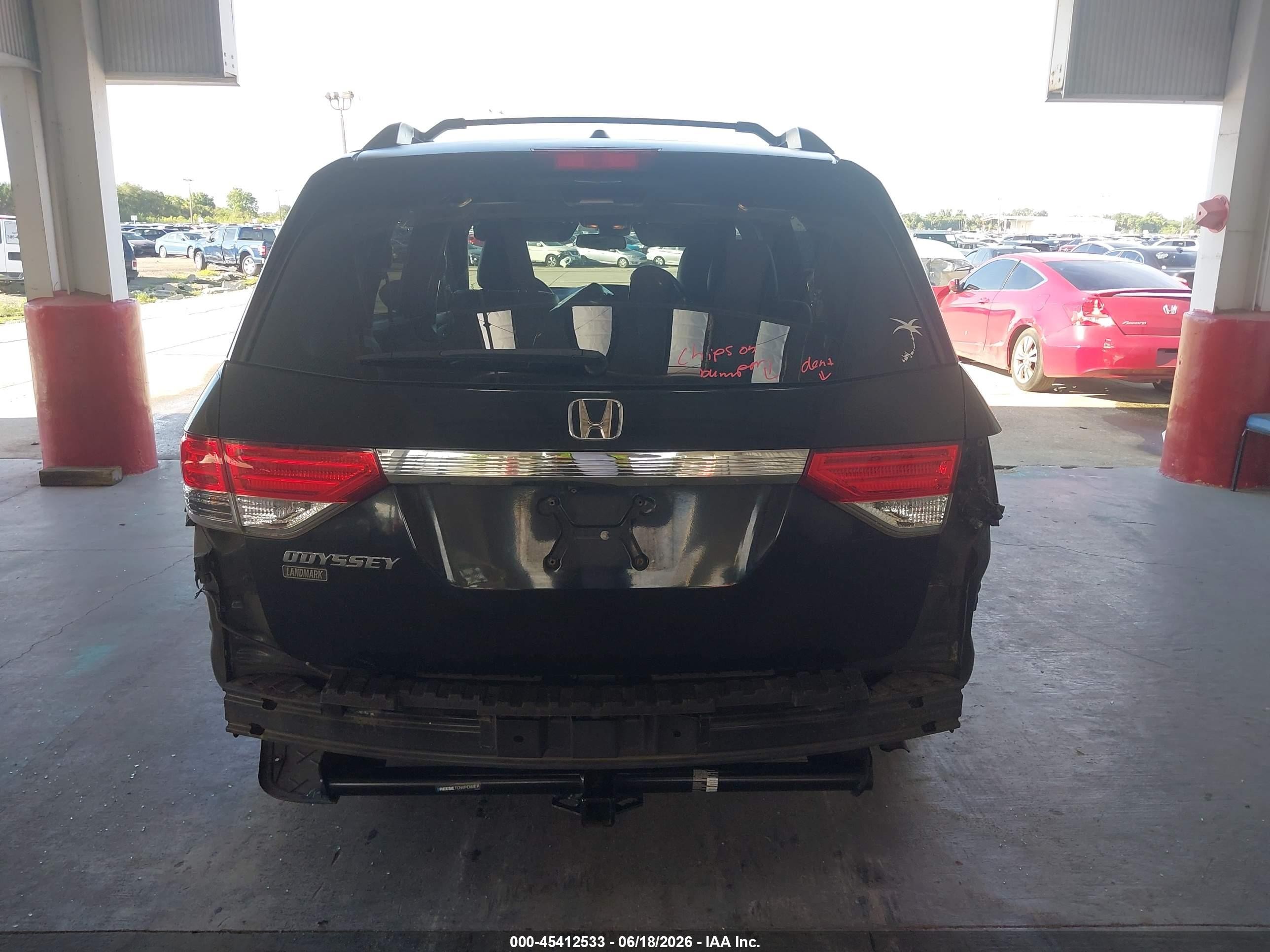 2014 Honda Odyssey Ex-l Black vin: 5FNRL5H67EB039911