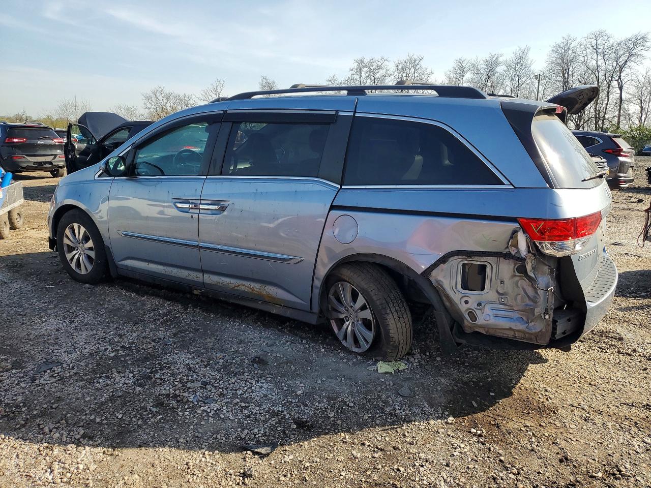 2014 Honda Odyssey Exl Blue vin: 5FNRL5H67EB040492
