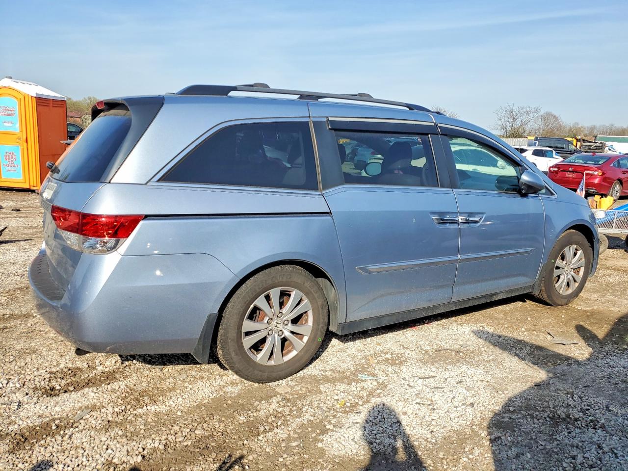 2014 Honda Odyssey Exl Blue vin: 5FNRL5H67EB040492