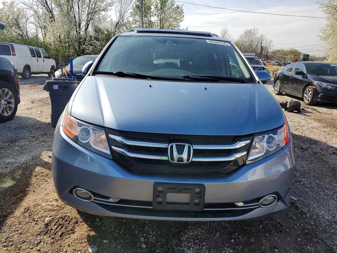 2014 Honda Odyssey Exl Blue vin: 5FNRL5H67EB040492