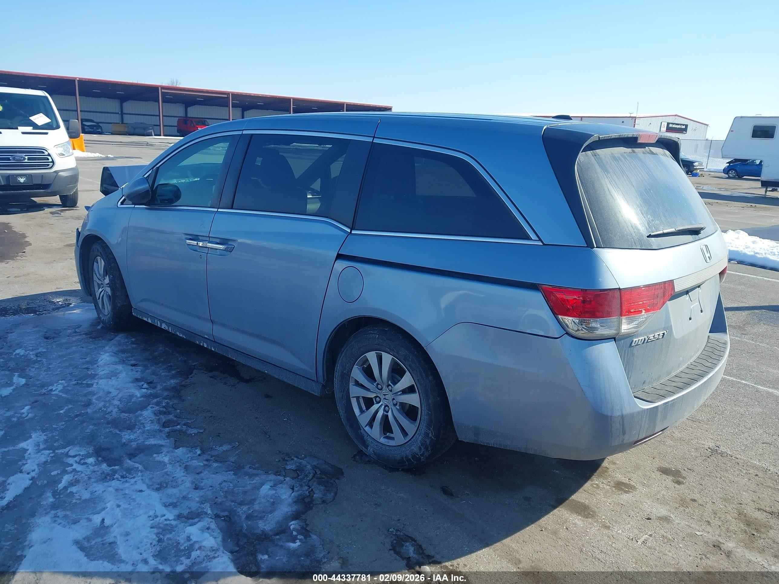 2014 Honda Odyssey Ex-l Blue vin: 5FNRL5H67EB042579