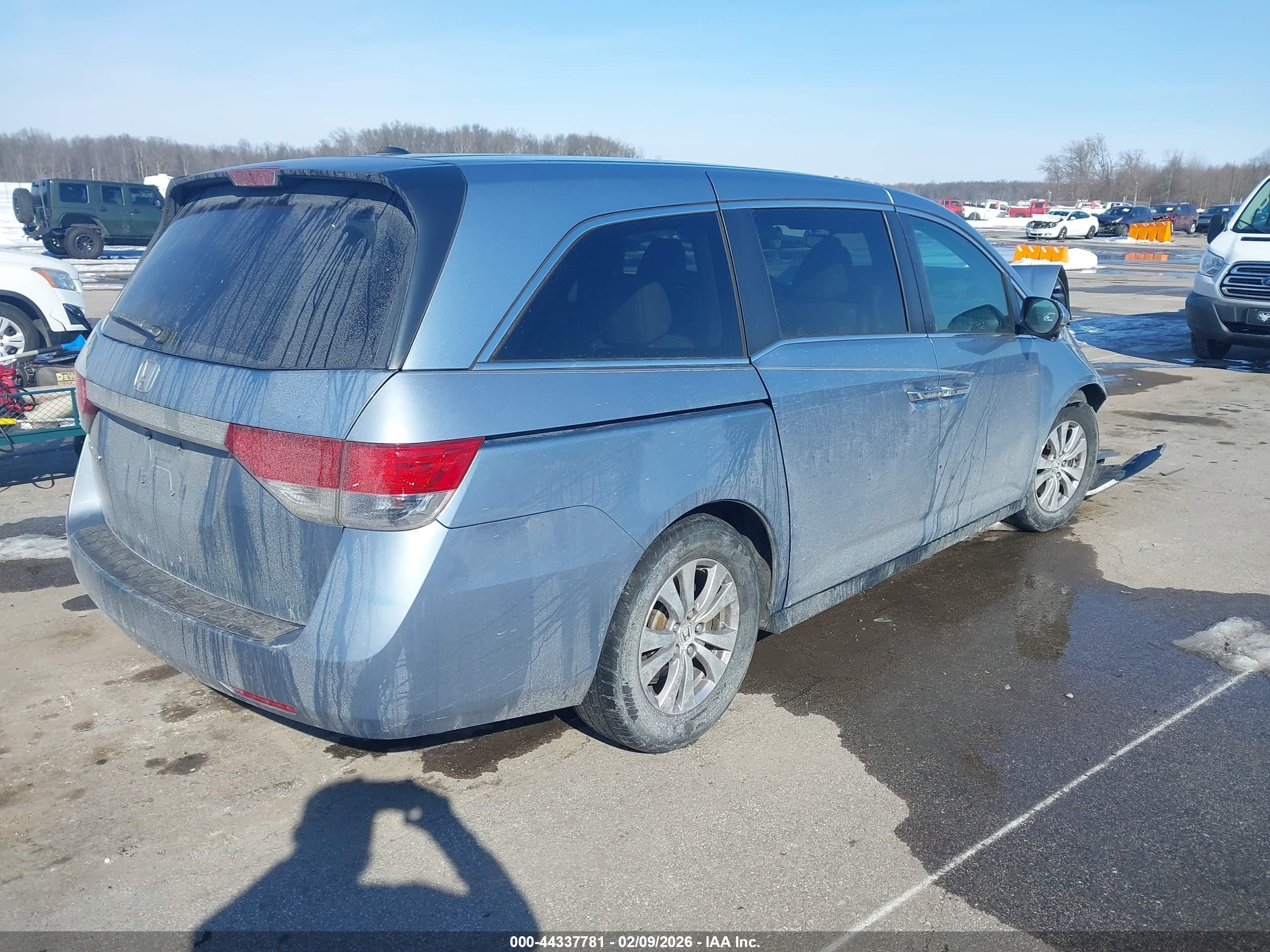 2014 Honda Odyssey Ex-l Blue vin: 5FNRL5H67EB042579