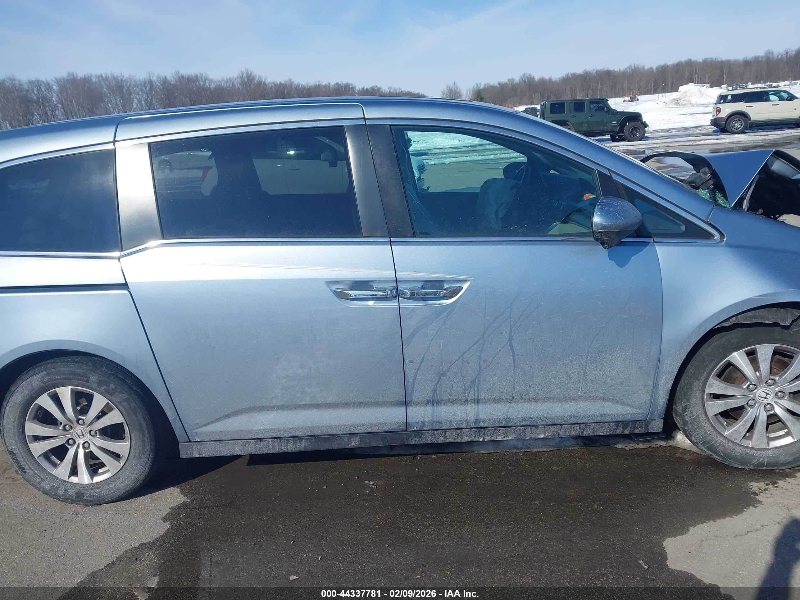 2014 Honda Odyssey Ex-l Blue vin: 5FNRL5H67EB042579