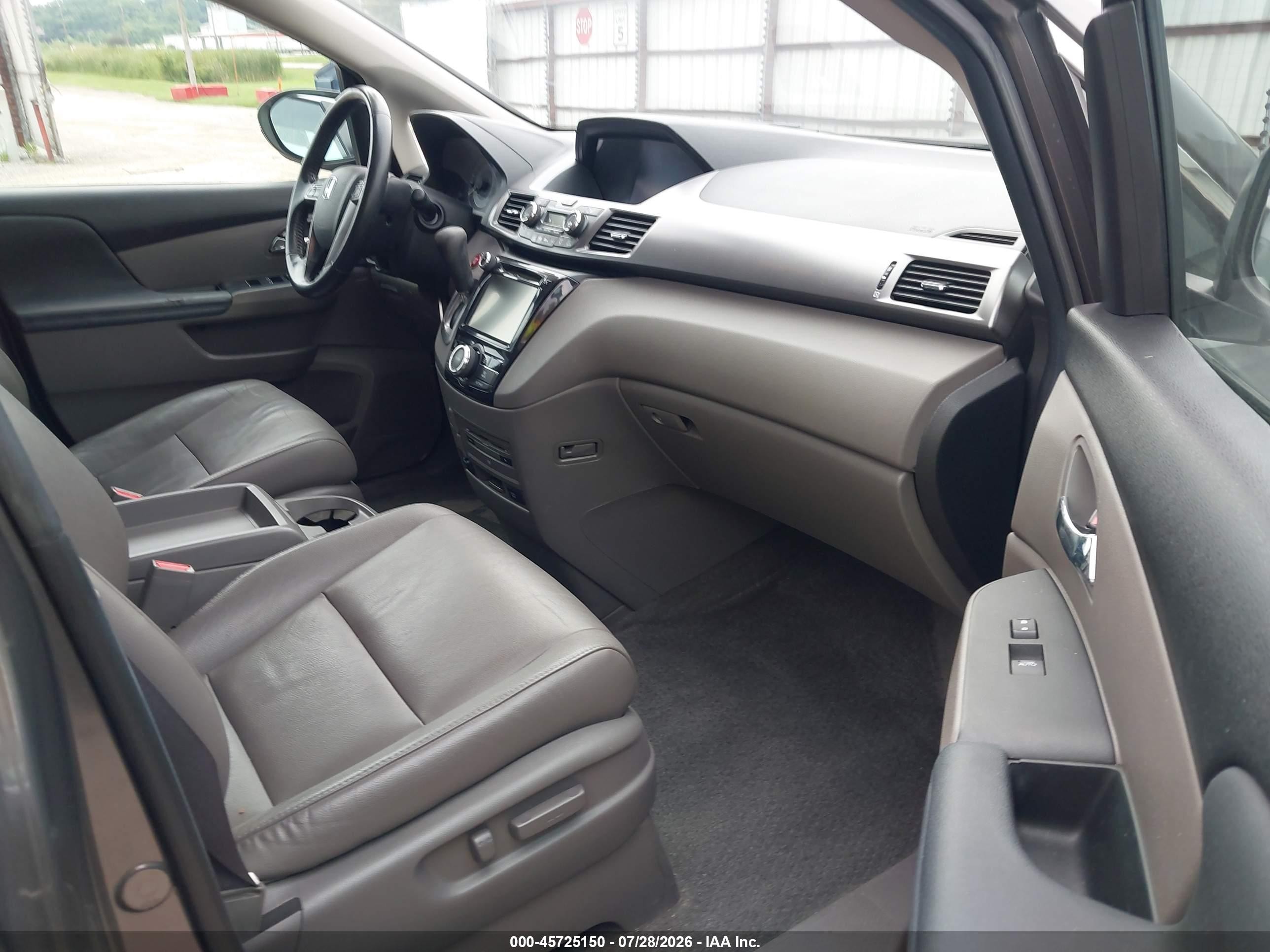 2014 Honda Odyssey Ex-l Gray vin: 5FNRL5H67EB045093