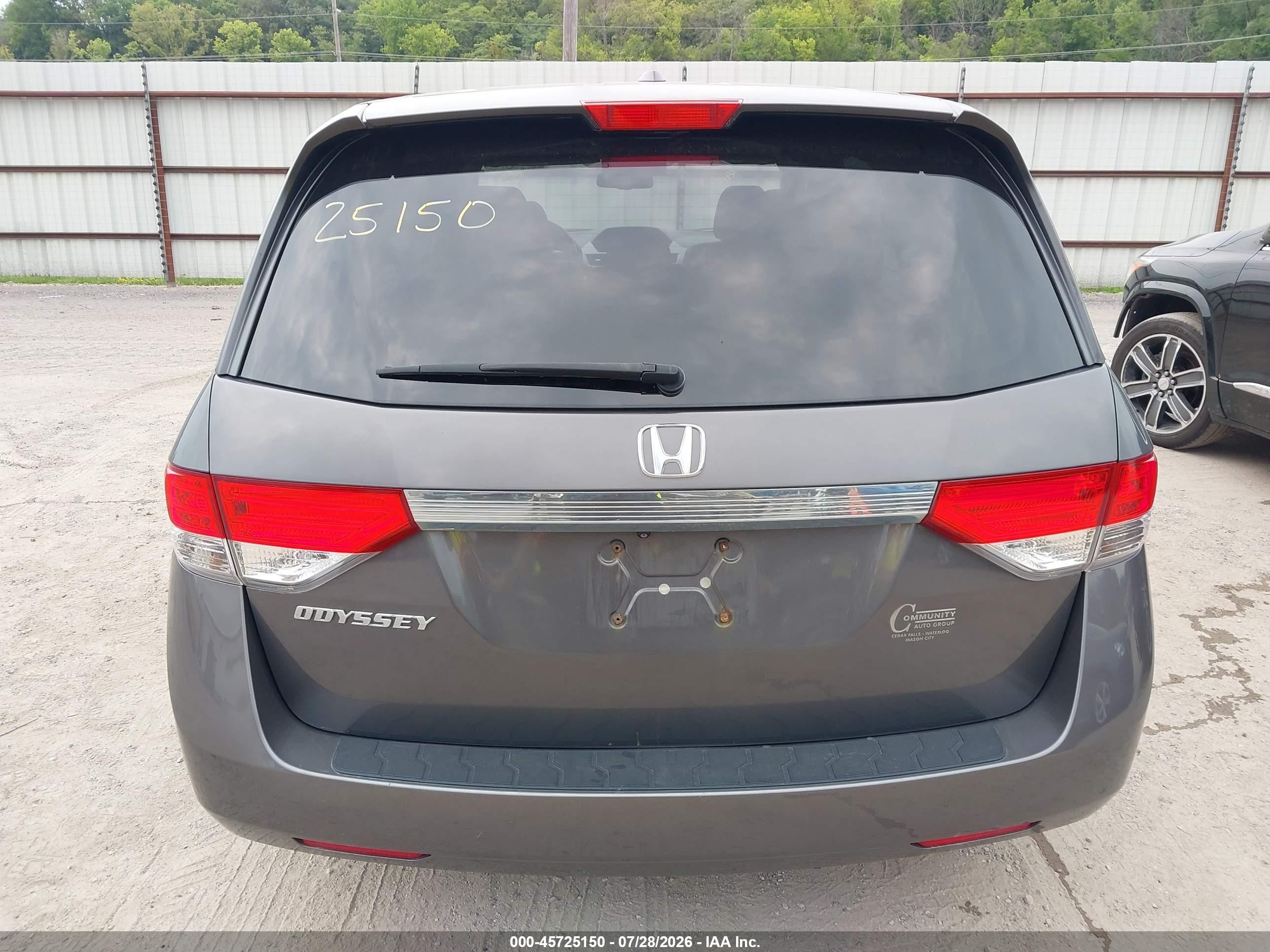 2014 Honda Odyssey Ex-l Gray vin: 5FNRL5H67EB045093