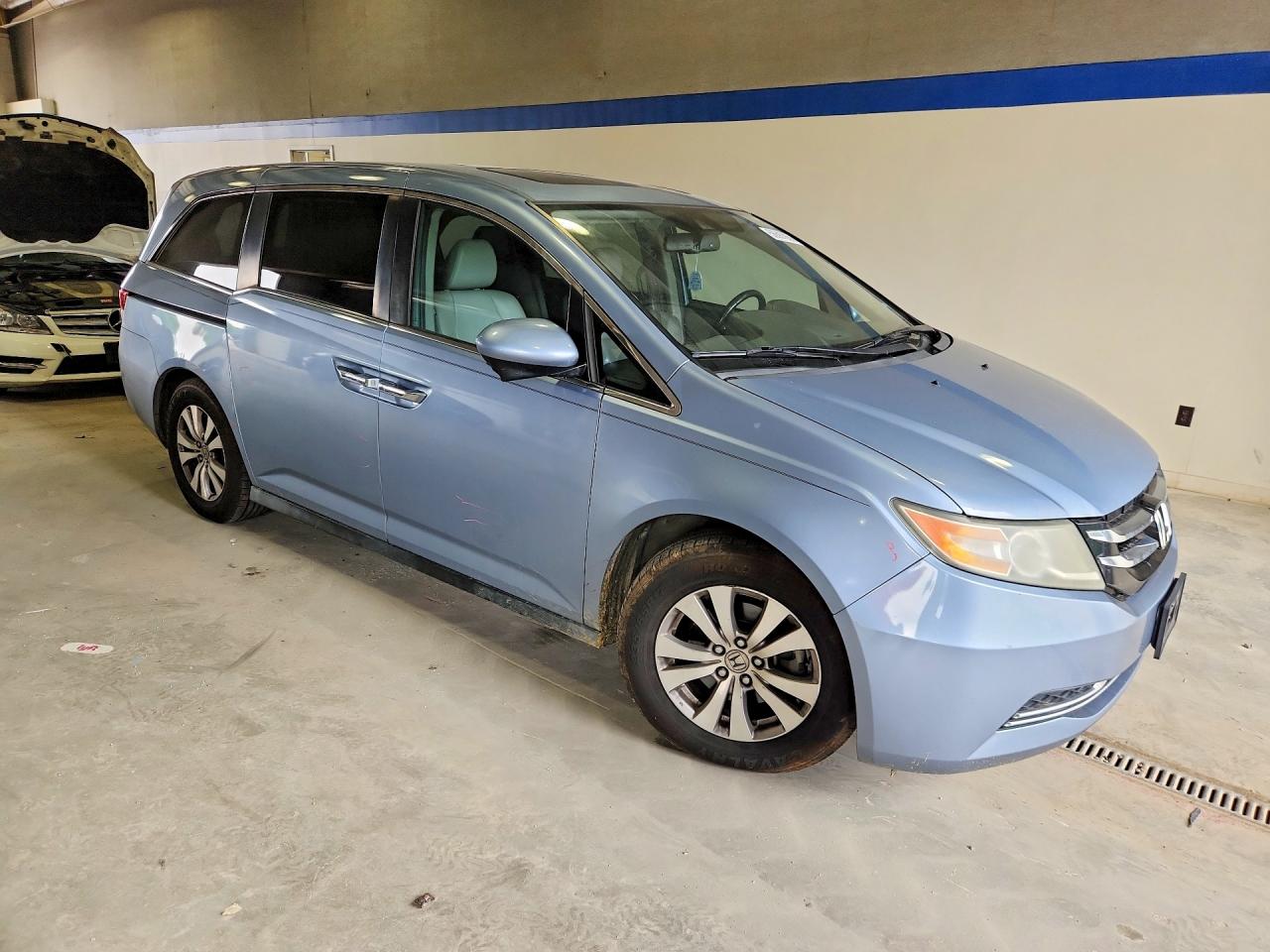 2014 Honda Odyssey Exl Blue vin: 5FNRL5H67EB068194