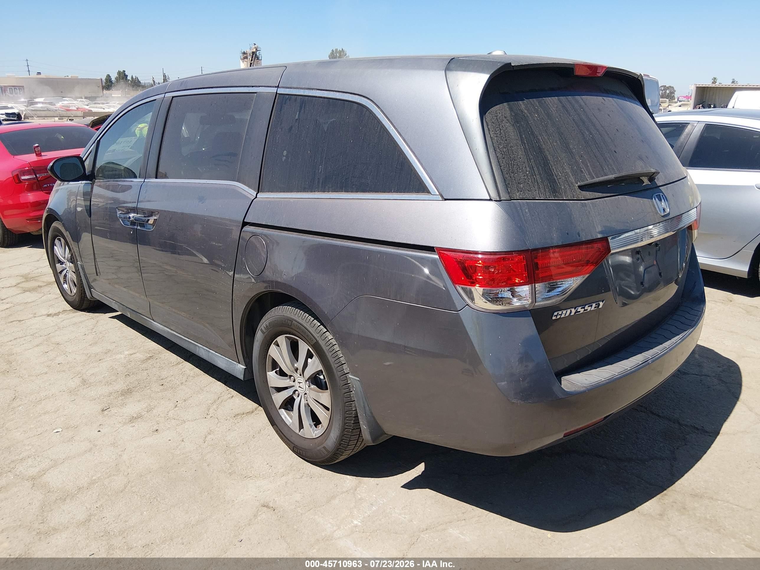 2014 Honda Odyssey Ex-l Gray vin: 5FNRL5H67EB080300
