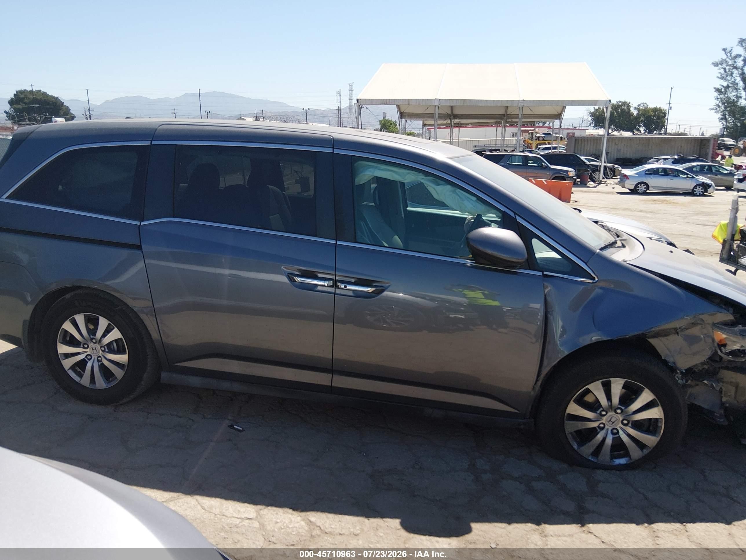 2014 Honda Odyssey Ex-l Gray vin: 5FNRL5H67EB080300