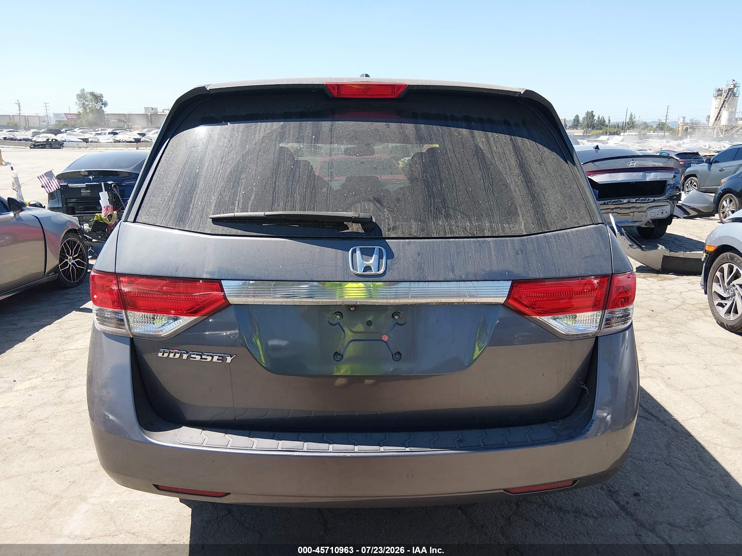 2014 Honda Odyssey Ex-l Gray vin: 5FNRL5H67EB080300