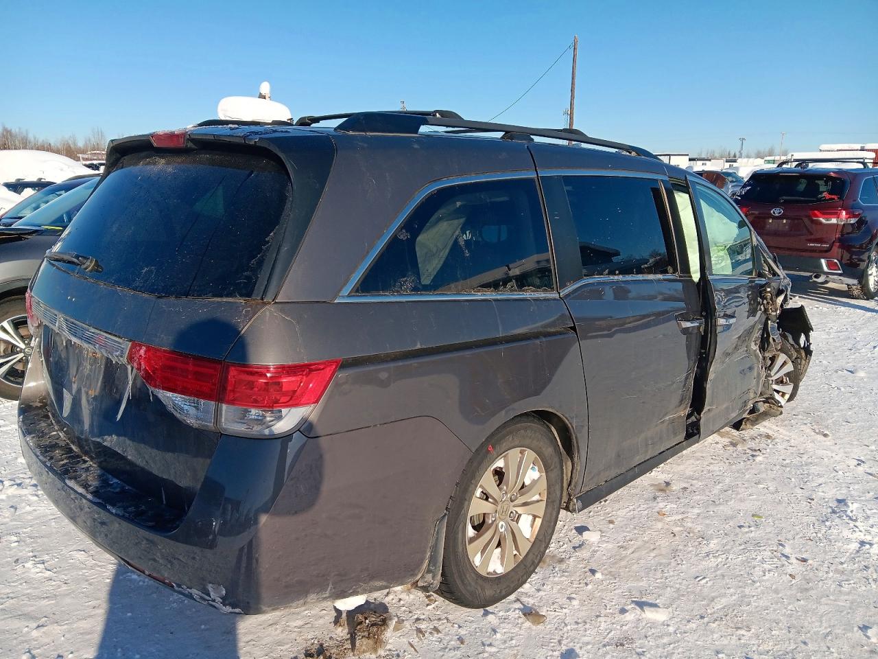 2014 Honda Odyssey Exl Gray vin: 5FNRL5H67EB088638