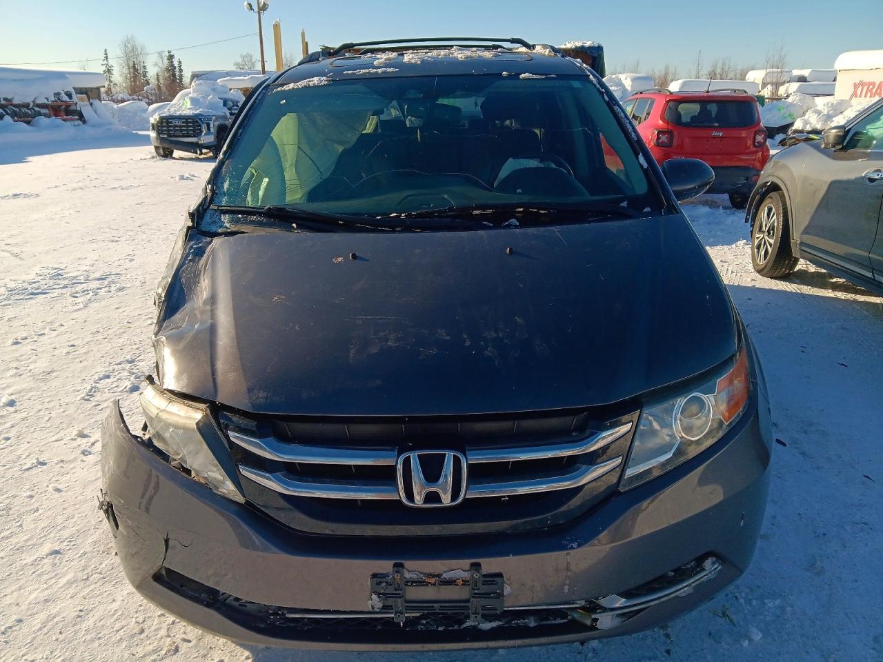 2014 Honda Odyssey Exl Gray vin: 5FNRL5H67EB088638
