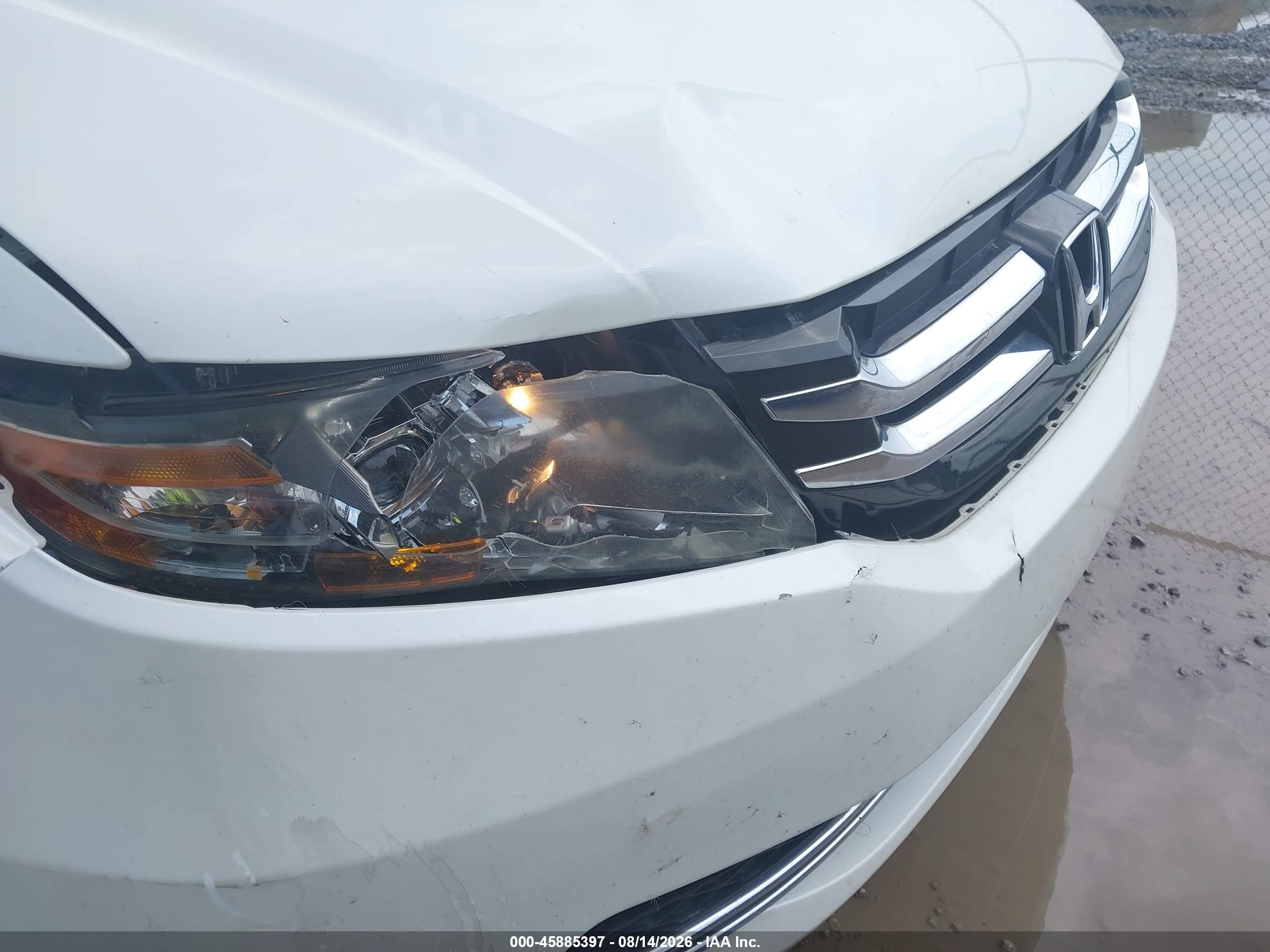 2014 Honda Odyssey Ex-l White vin: 5FNRL5H67EB088932
