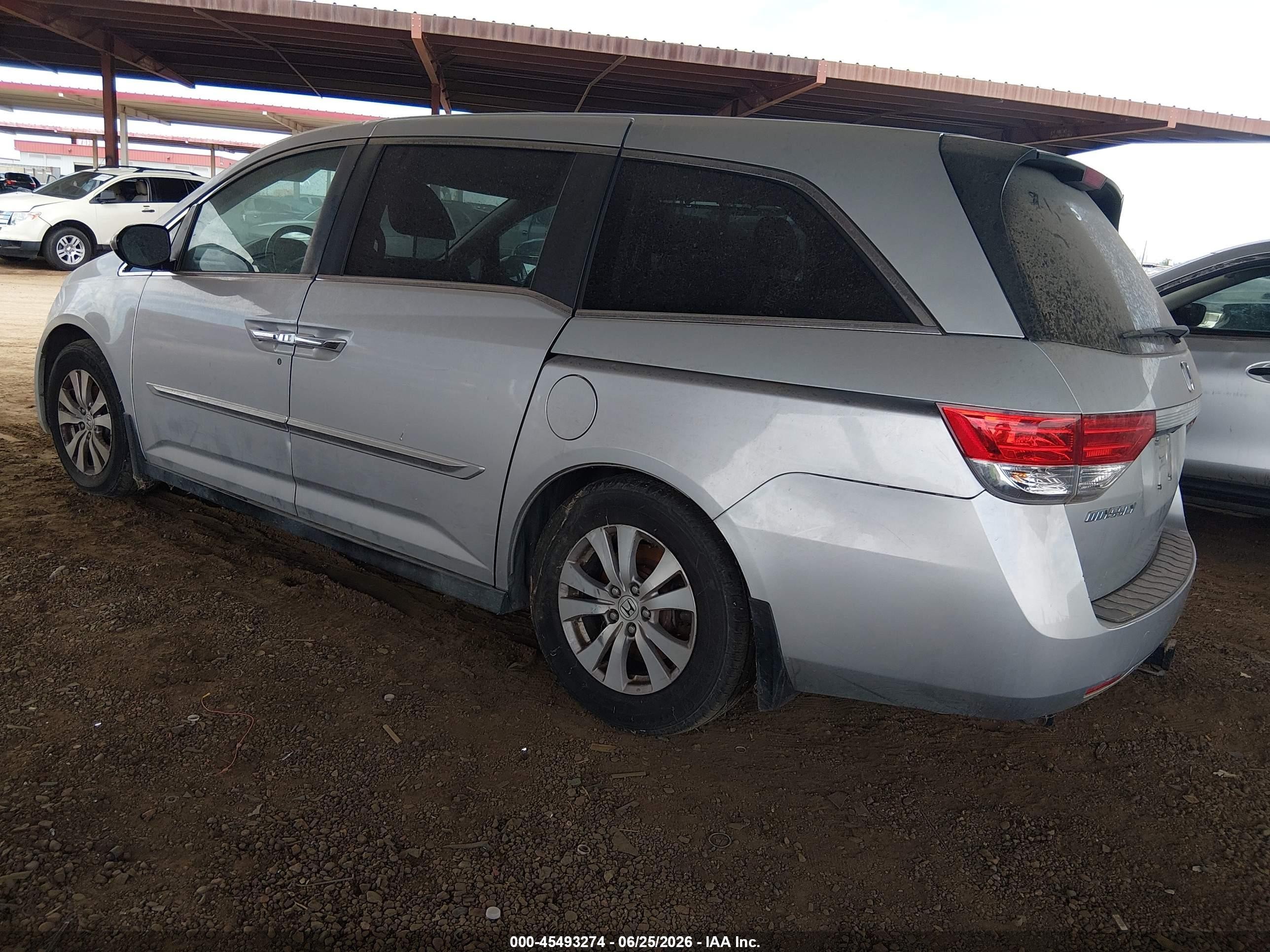 2014 Honda Odyssey Ex-l Silver vin: 5FNRL5H67EB099722