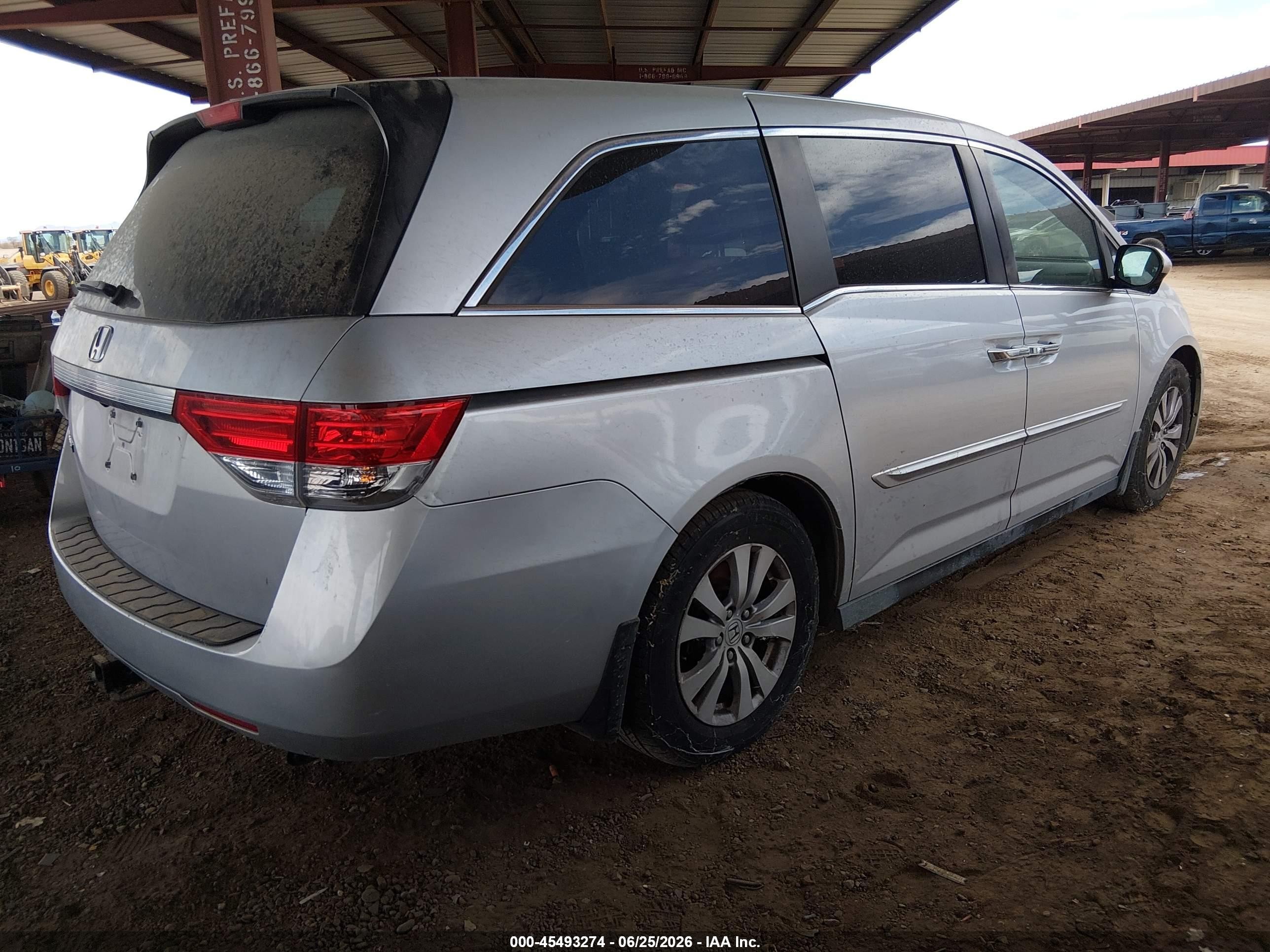 2014 Honda Odyssey Ex-l Silver vin: 5FNRL5H67EB099722